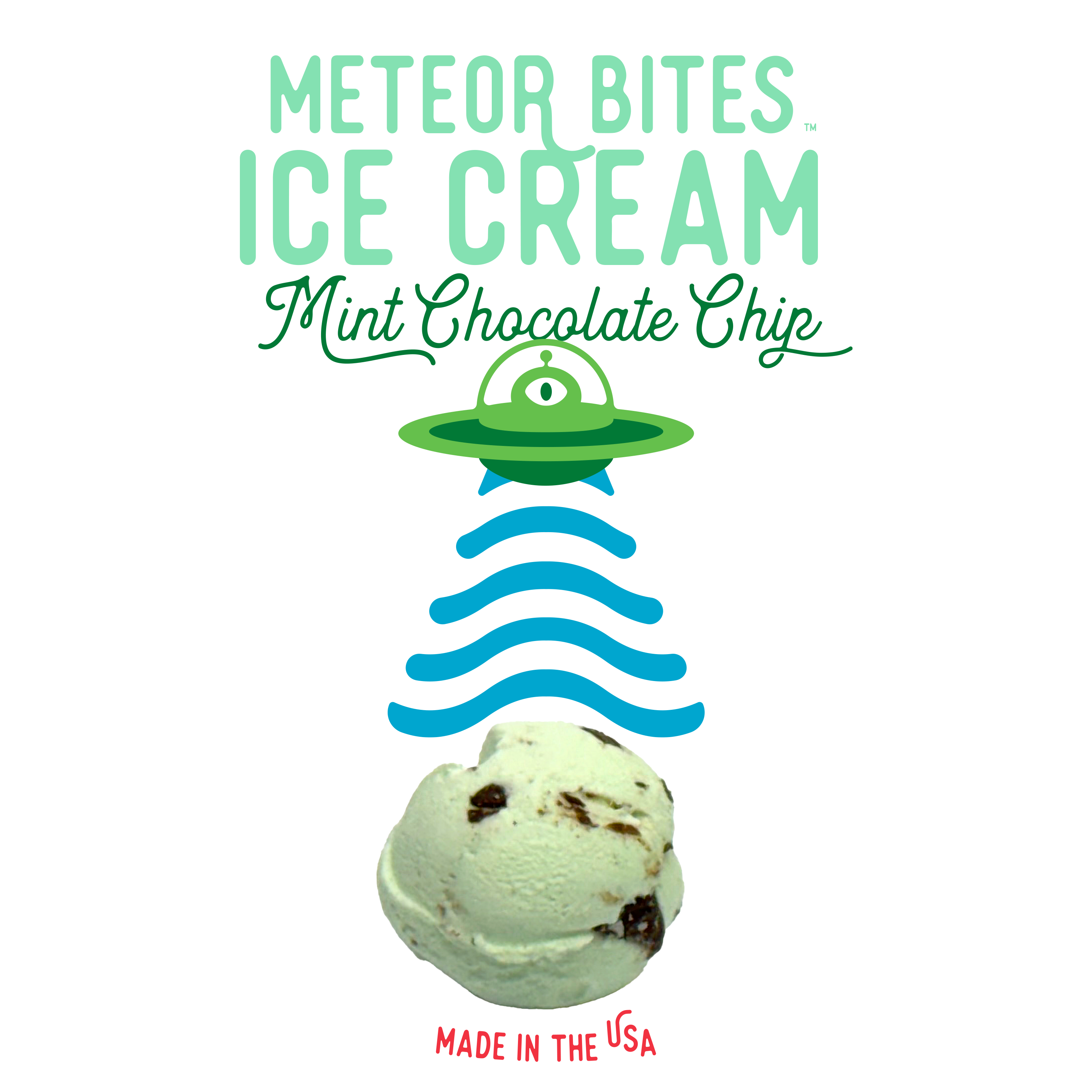 Meteor Bites
Freeze-Dried Ice Cream: Mint Chocolate chip