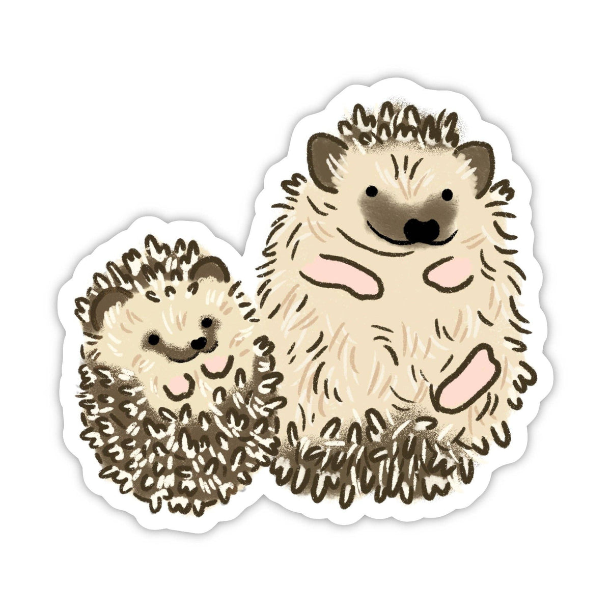 Hedgehog & Hoglet Cute Animal Sticker
