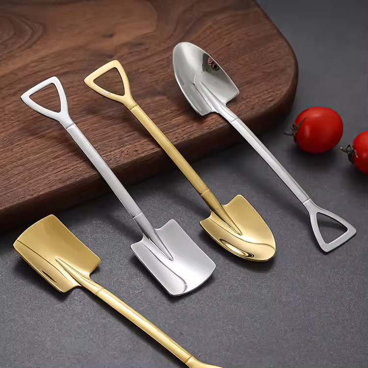 Shovel spoon for dessert and coffee lovers