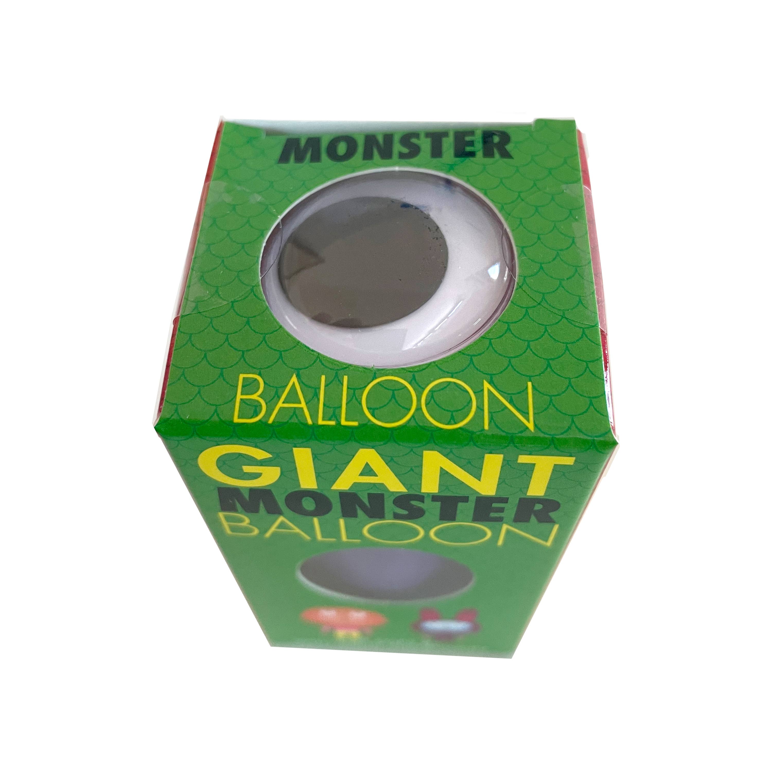 Monster Balloon inflated with colorful monster face