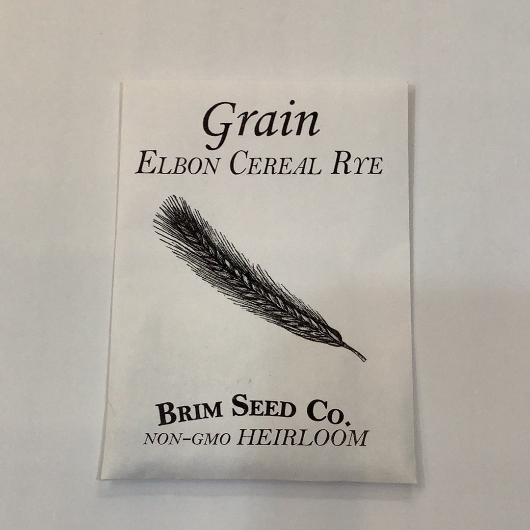 Brim Seed Co. Elbon Cereal Rye grain seed packet