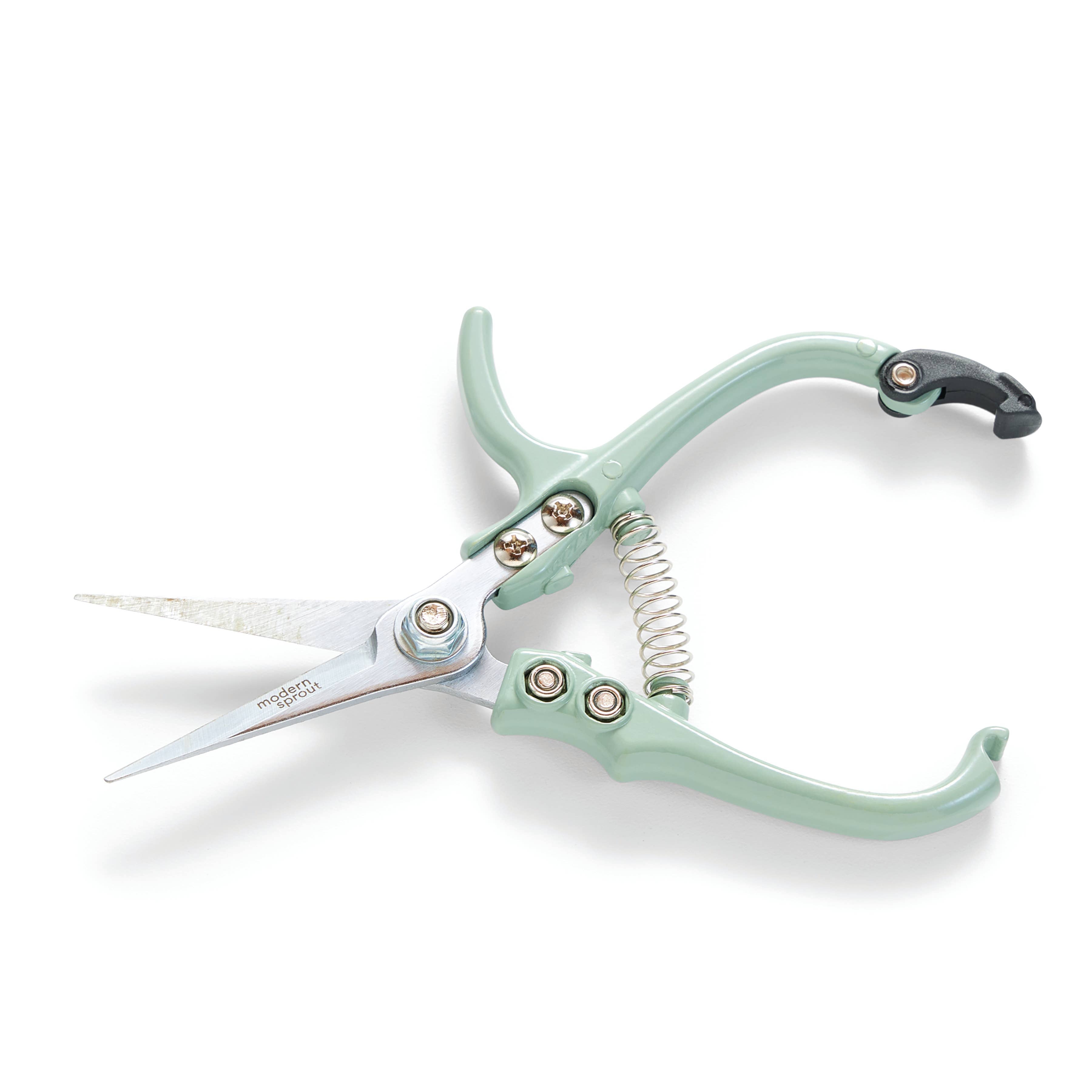 Garden Shears shown in use cutting stems