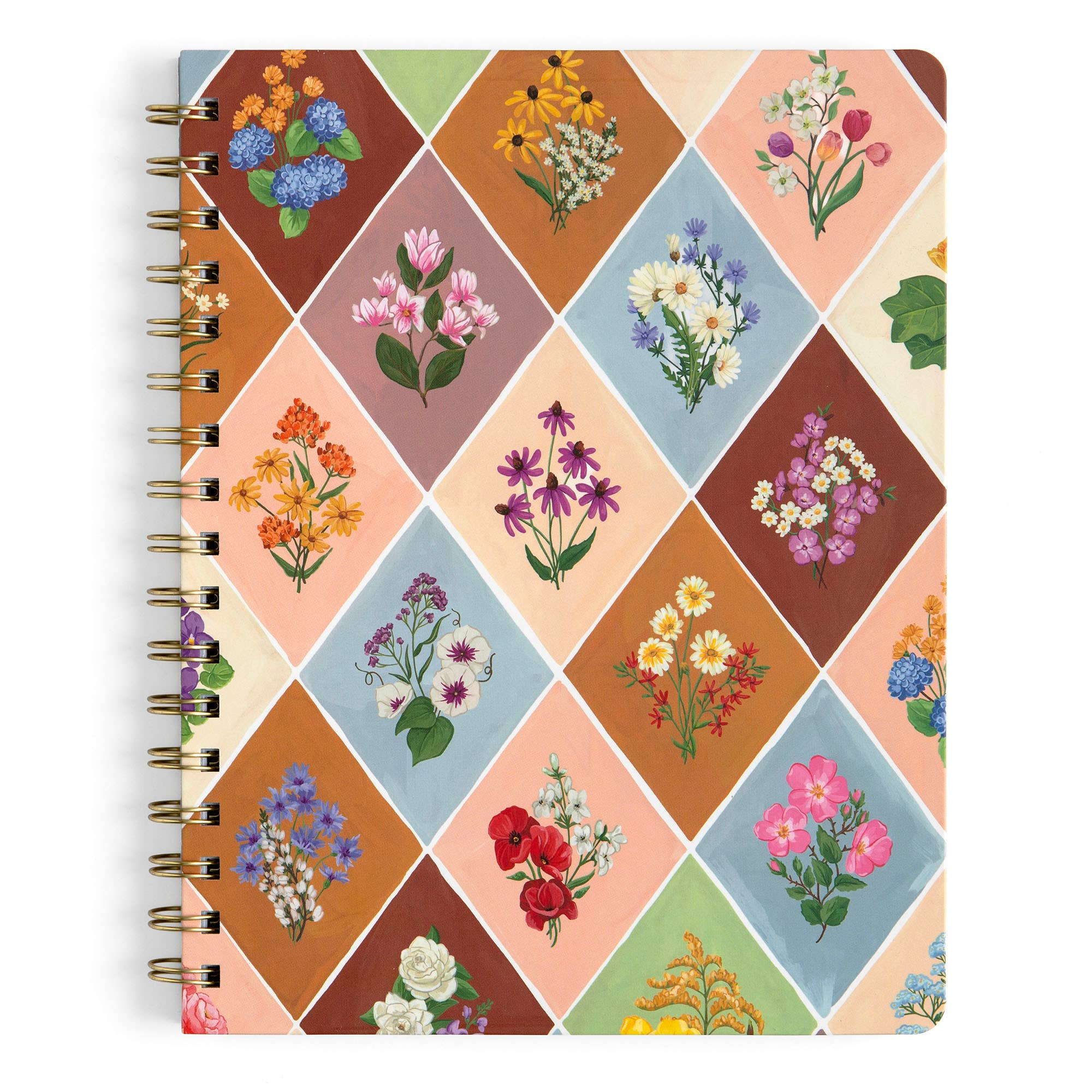 Vintage Blooms floral spiral notebook front cover