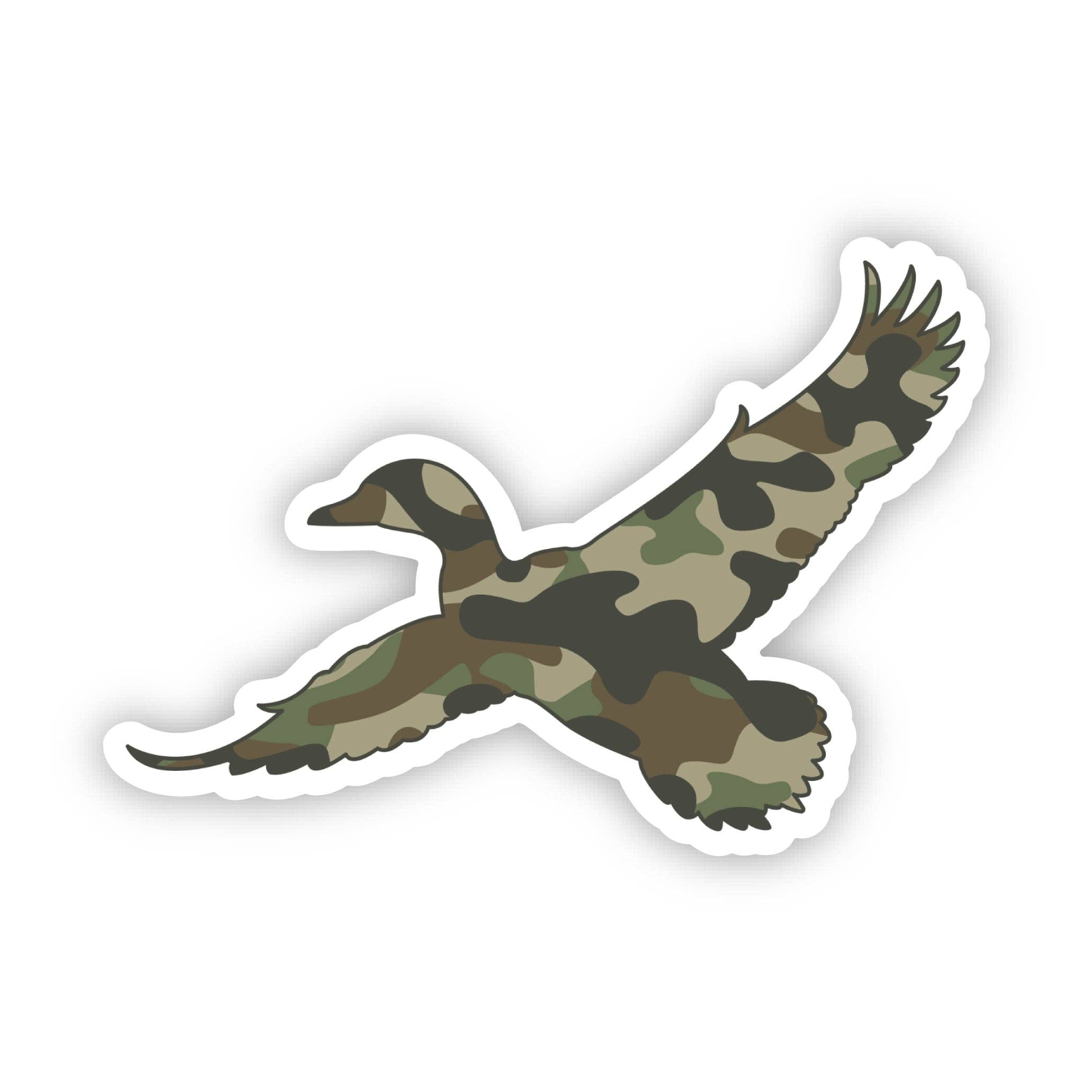 Camo Duck sticker alternate view