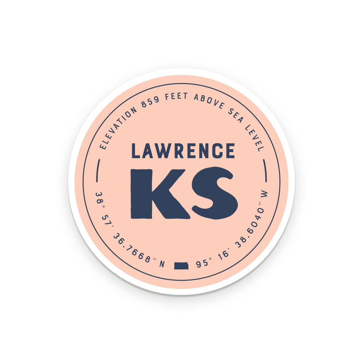Custom City geotag sticker personalized design option