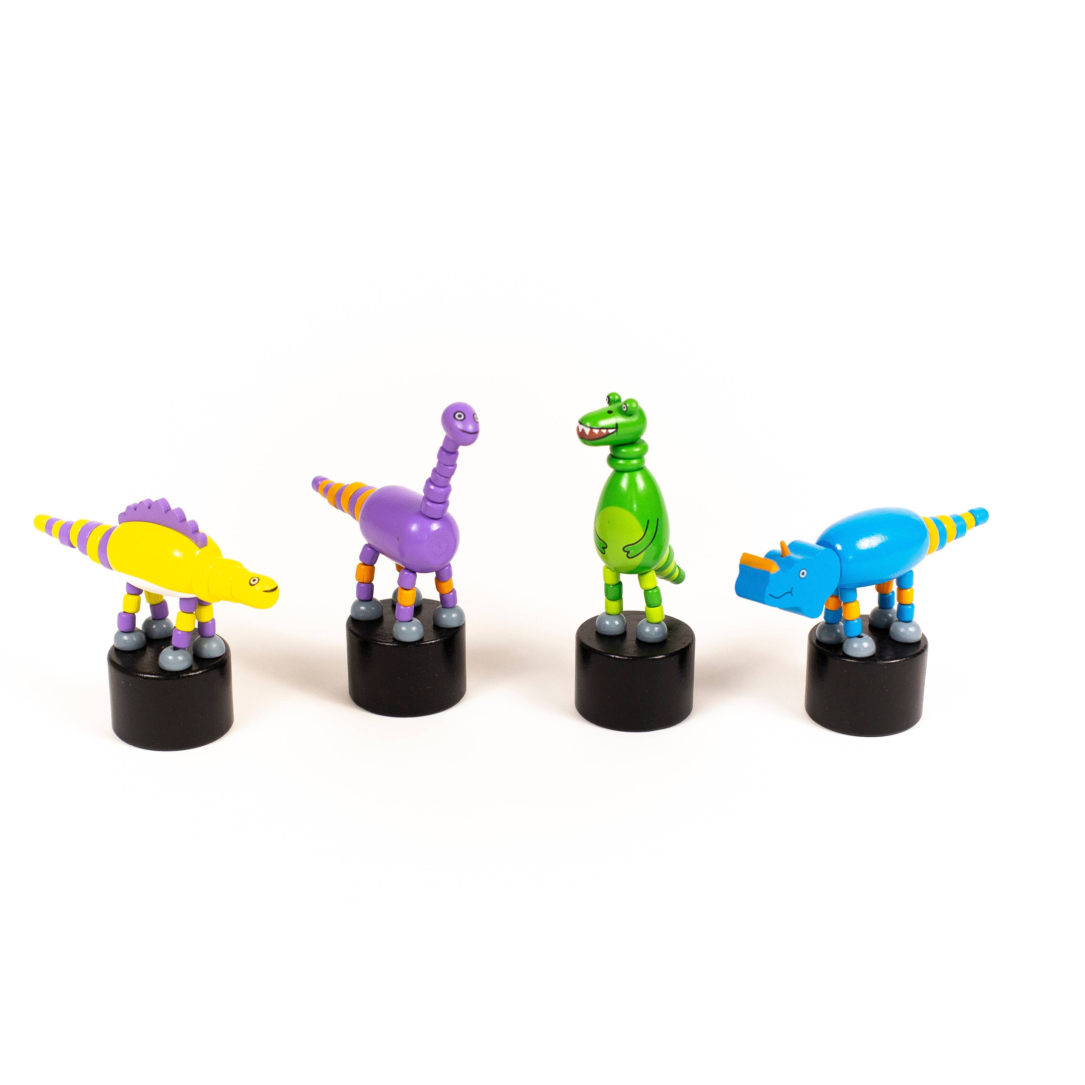 Dinosaur push puppets refill set of 24 colorful figures