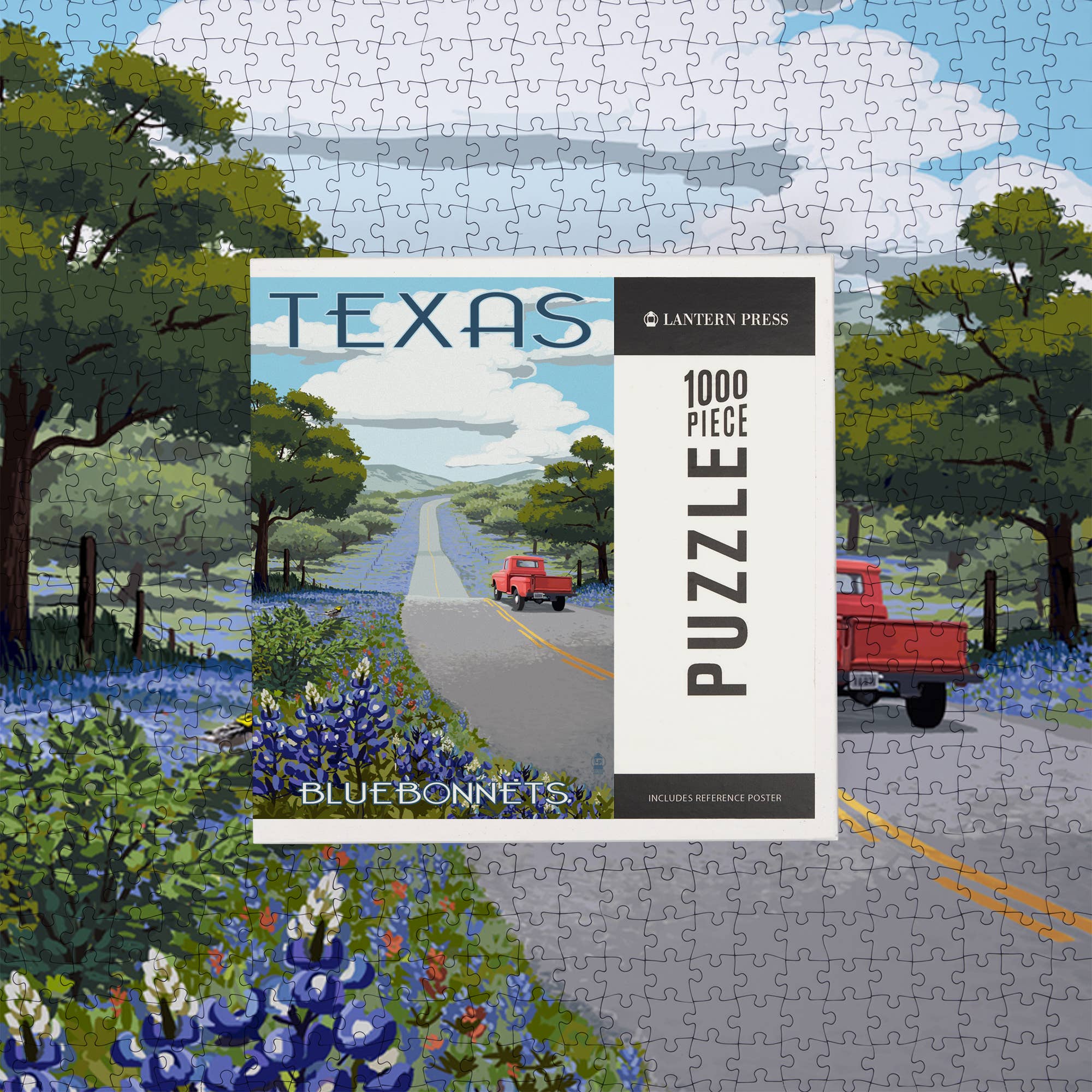 1000 PIECE PUZZLE Texas, Bluebonnets & Highway
