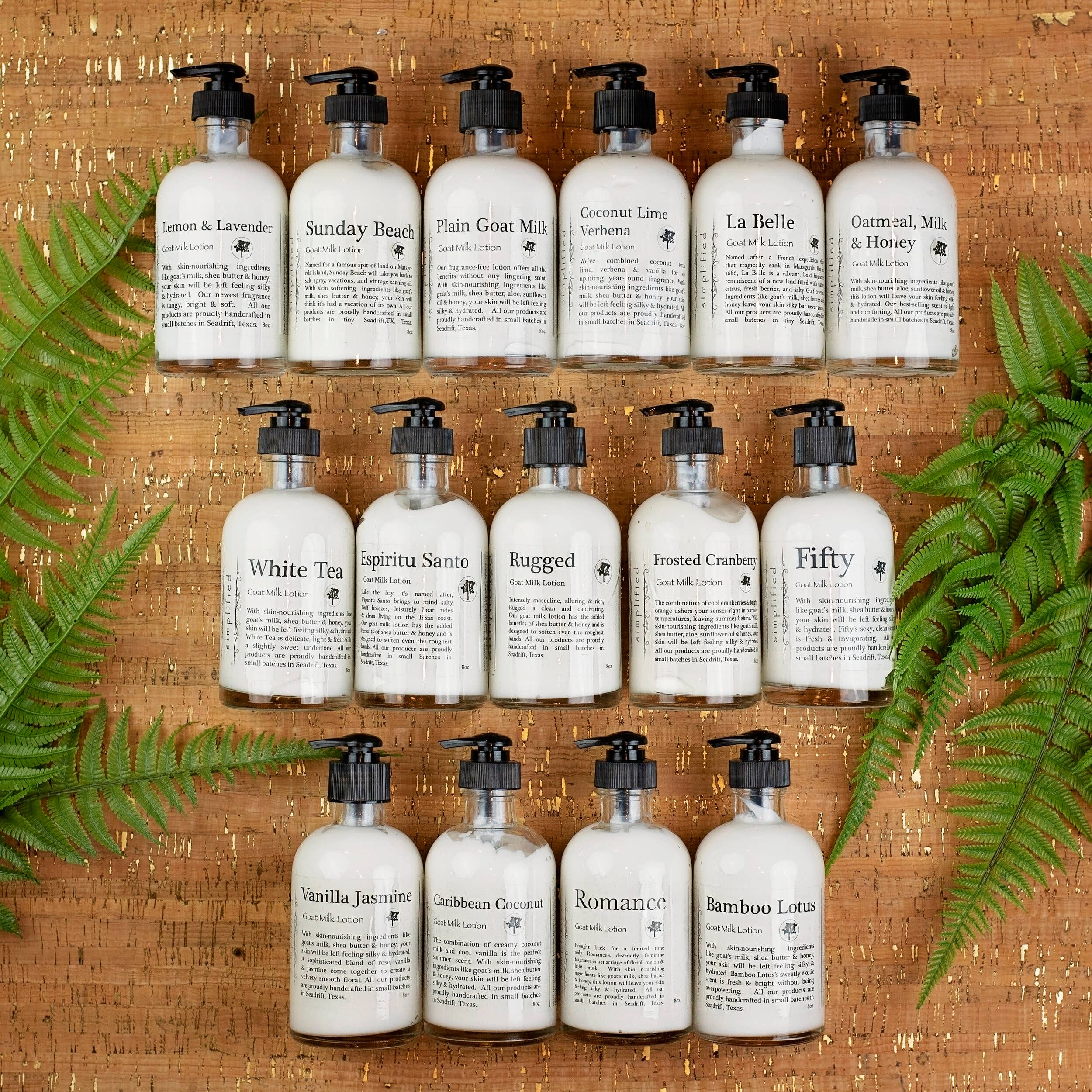 8oz Goat Milk Lotion in White Tea scent bottle