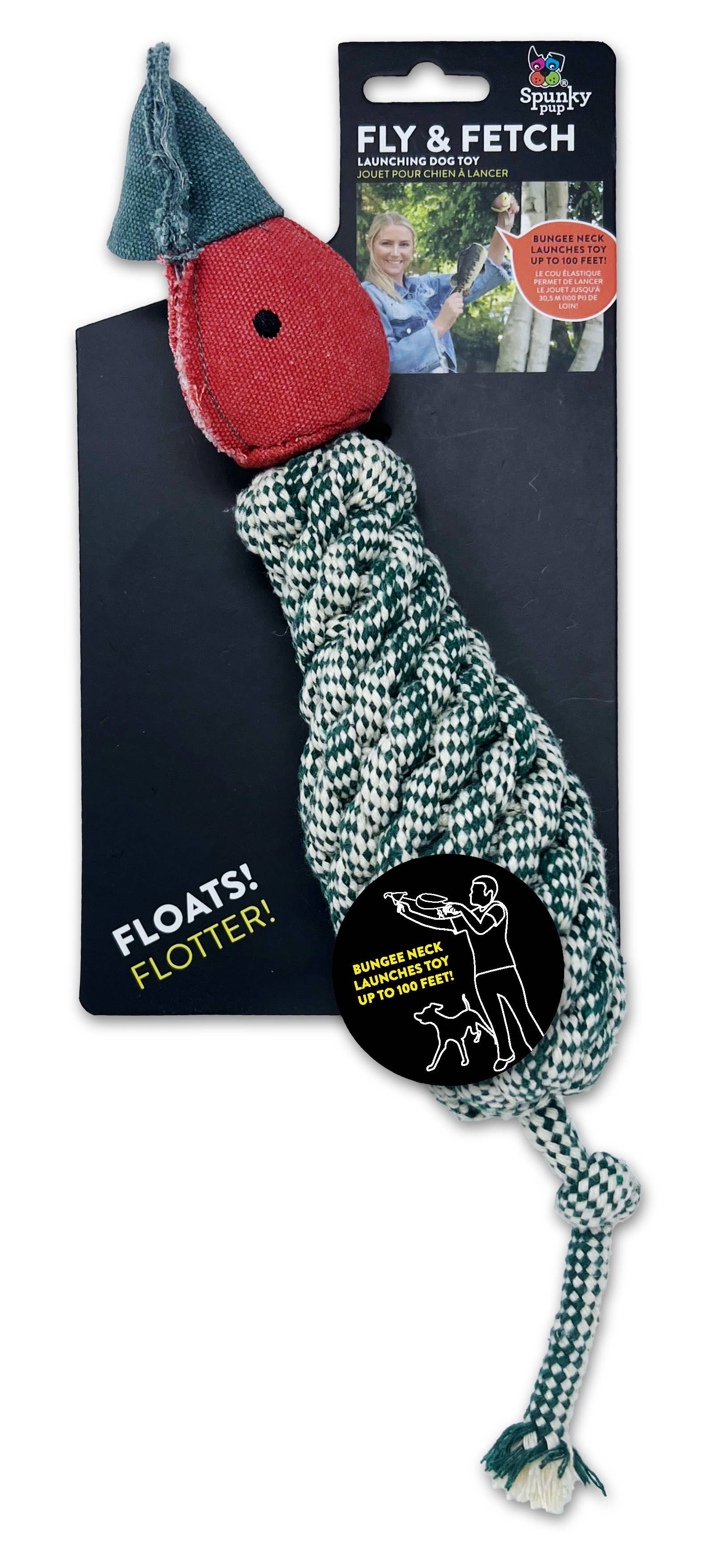 Fly & Fetch launching toy pheasant shape for dogs