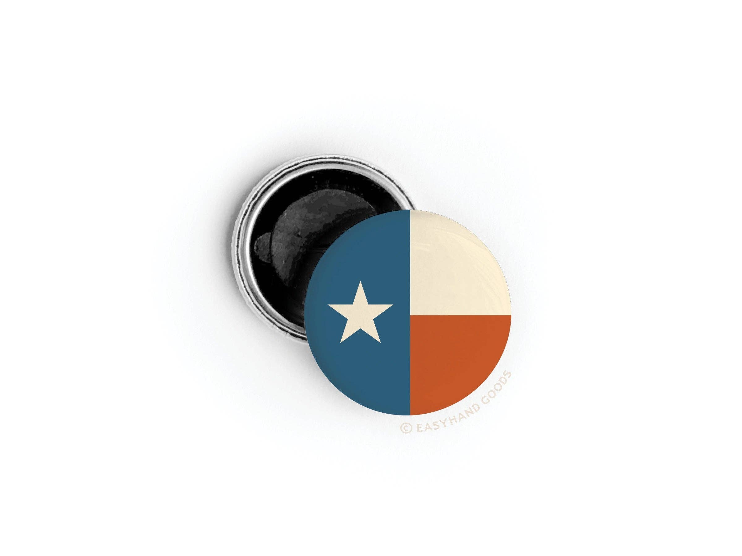 Texas Flag button pin on display