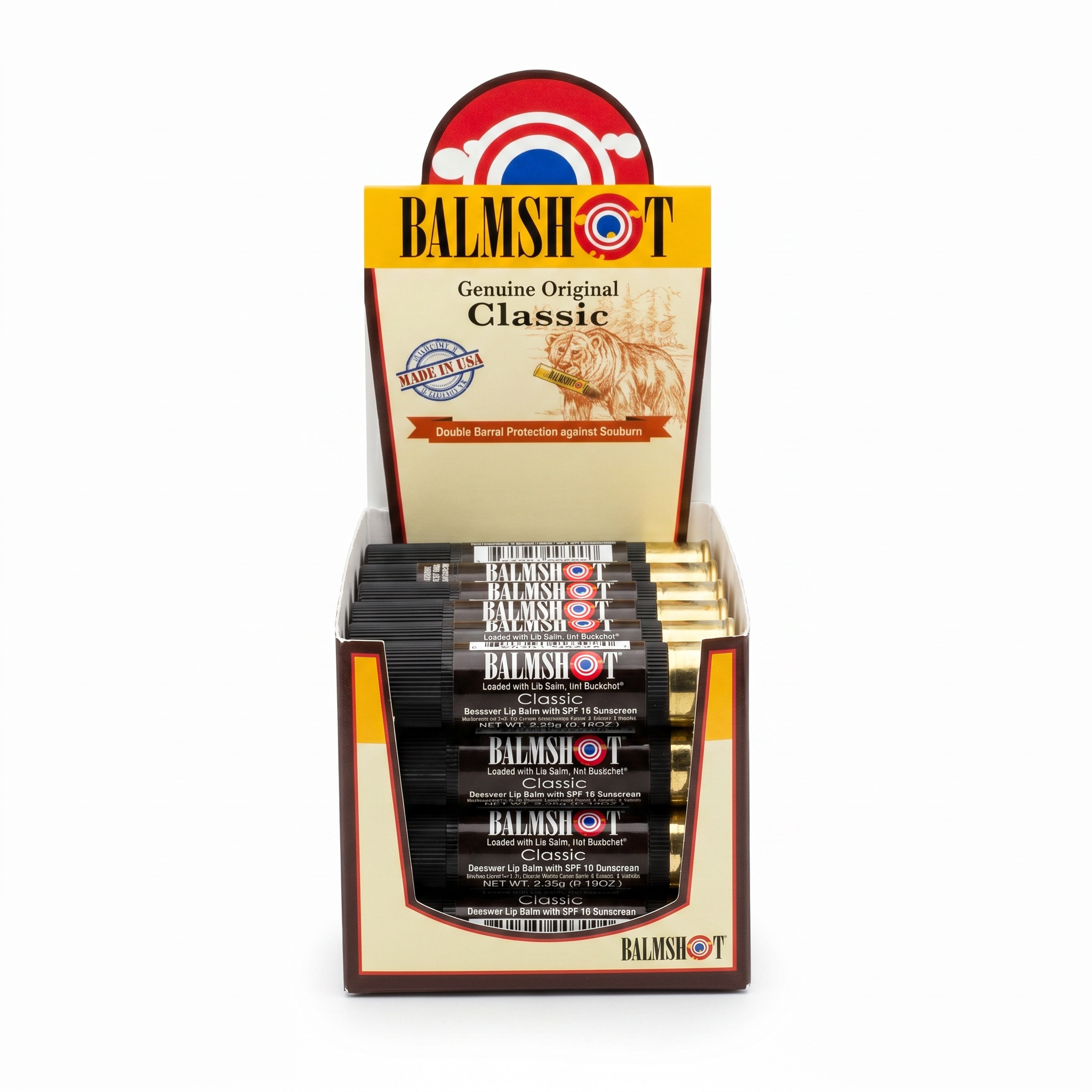 Shotgun Shell Lip Balm | Classic Vanilla - BLK | 24 Pack