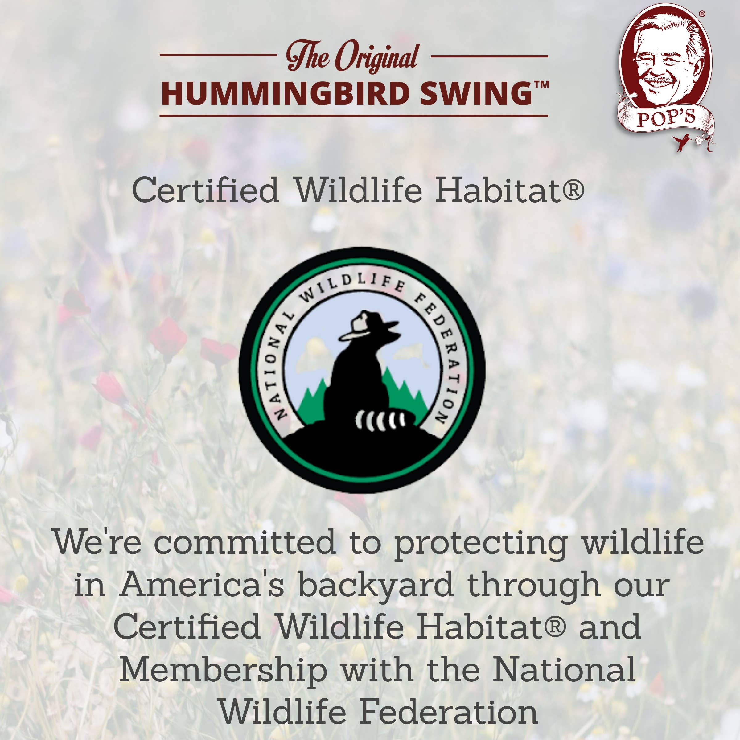 POP'S Charmed Hummingbird Swing (Red)