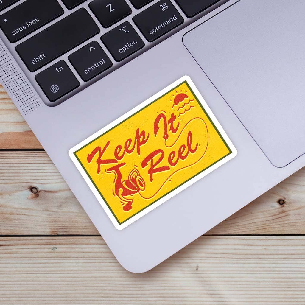 Keep It Reel fishing sticker detail view