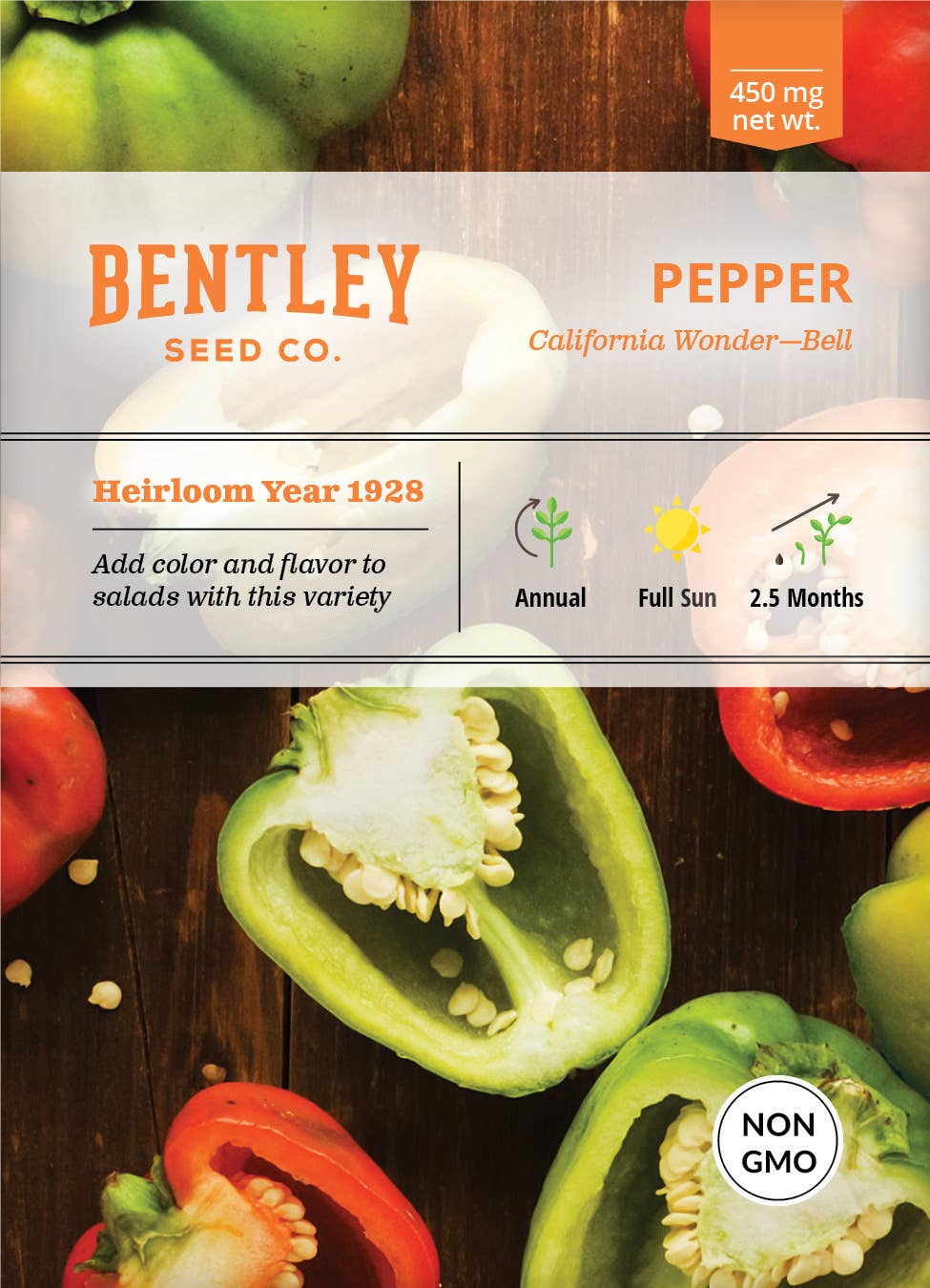 Brim Seed Co. California Wonder Sweet Pepper seed packet