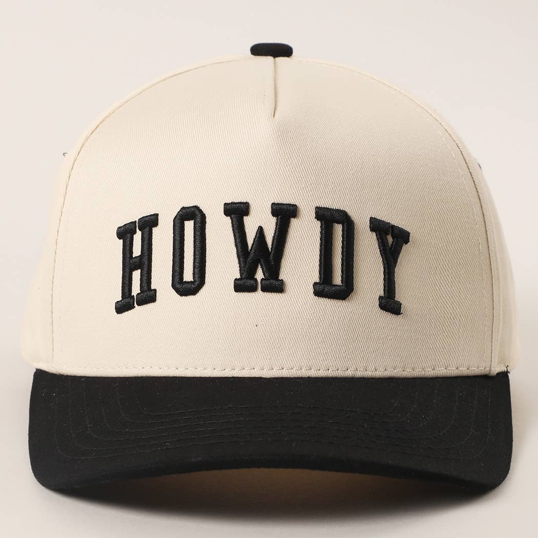 HOWDY 3D Letter Embroidered Two-Tone Trucker Hat
