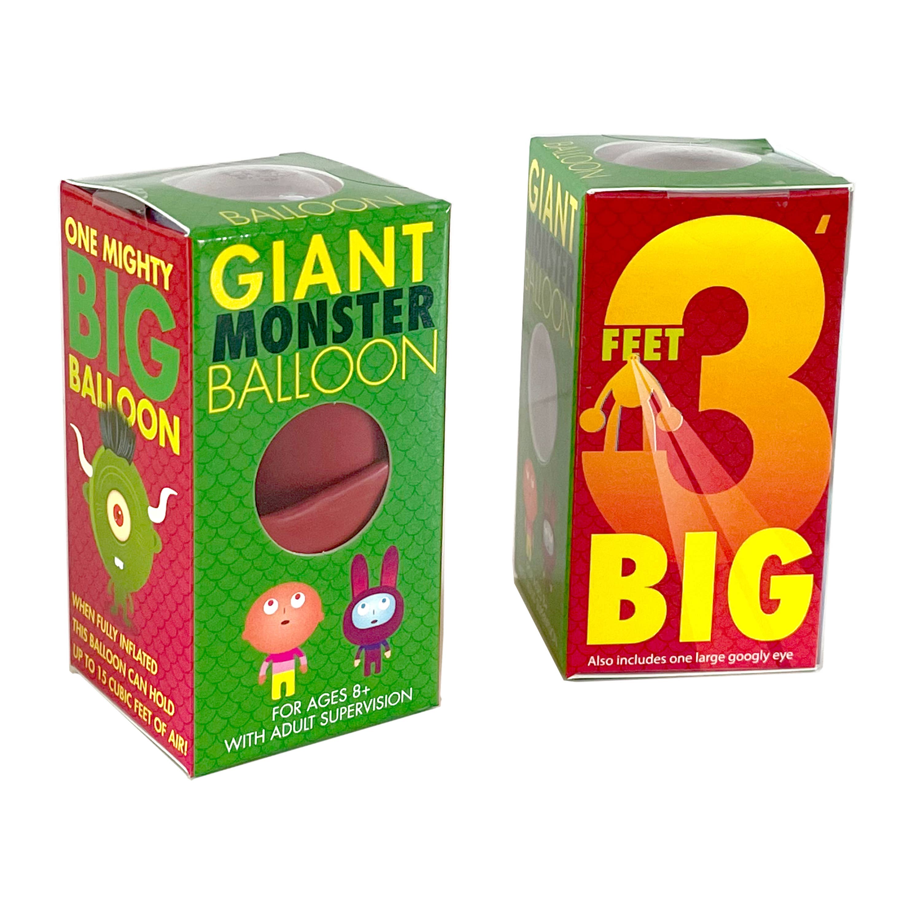 Monster Balloon inflatable toy in packaging