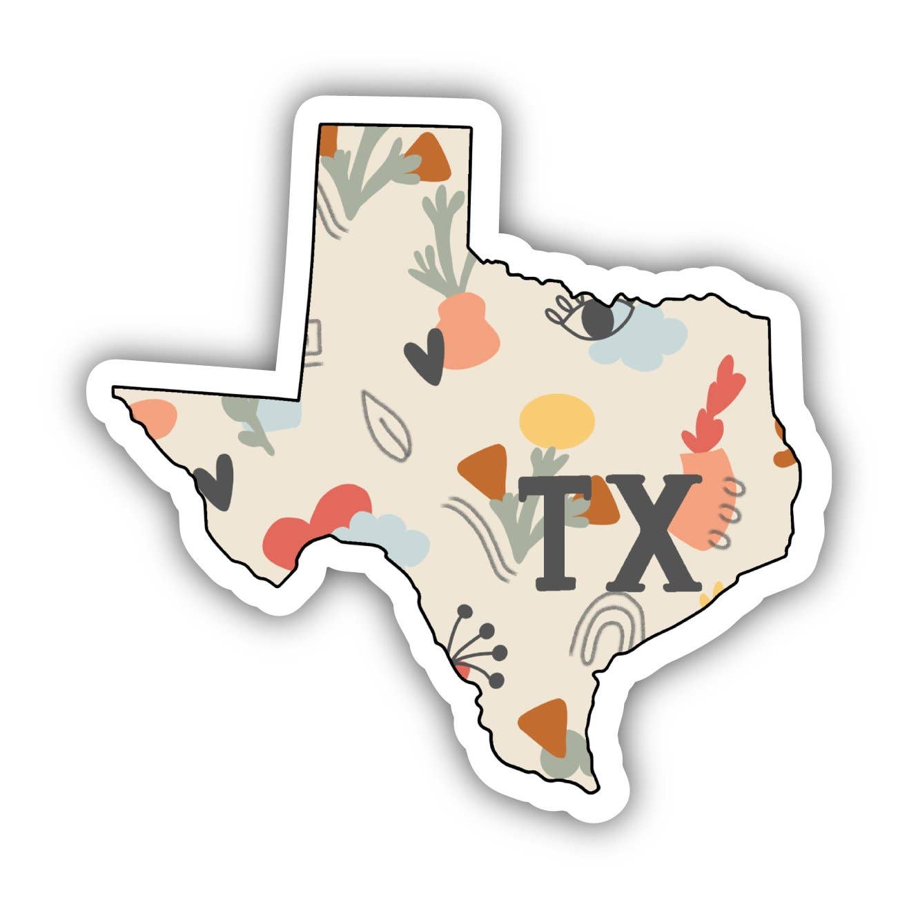 Texas Abstract Pattern Sticker