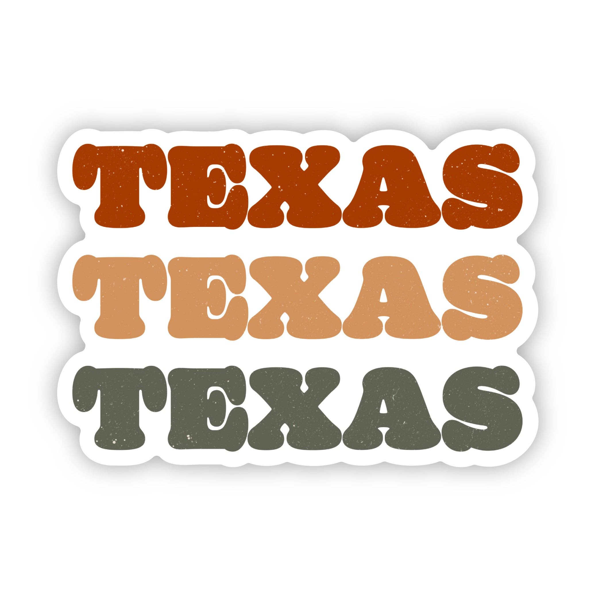 Texas text decorative sticker