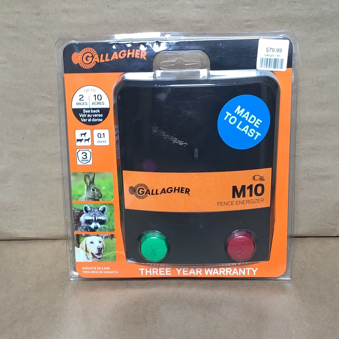 Gallagher M10 electric fence energizer front view