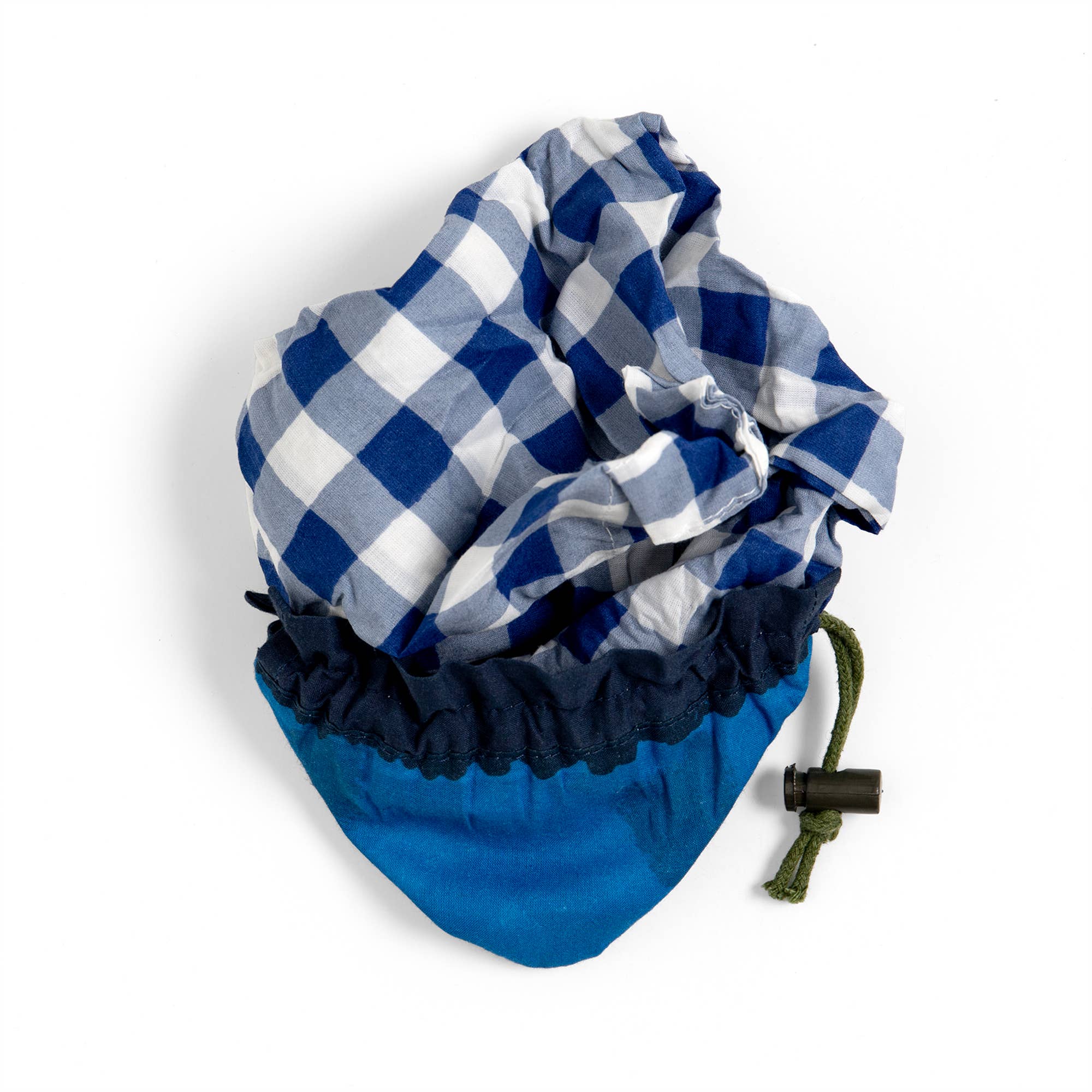 Blueberry Foldable Market Tote Bag shown folded compact