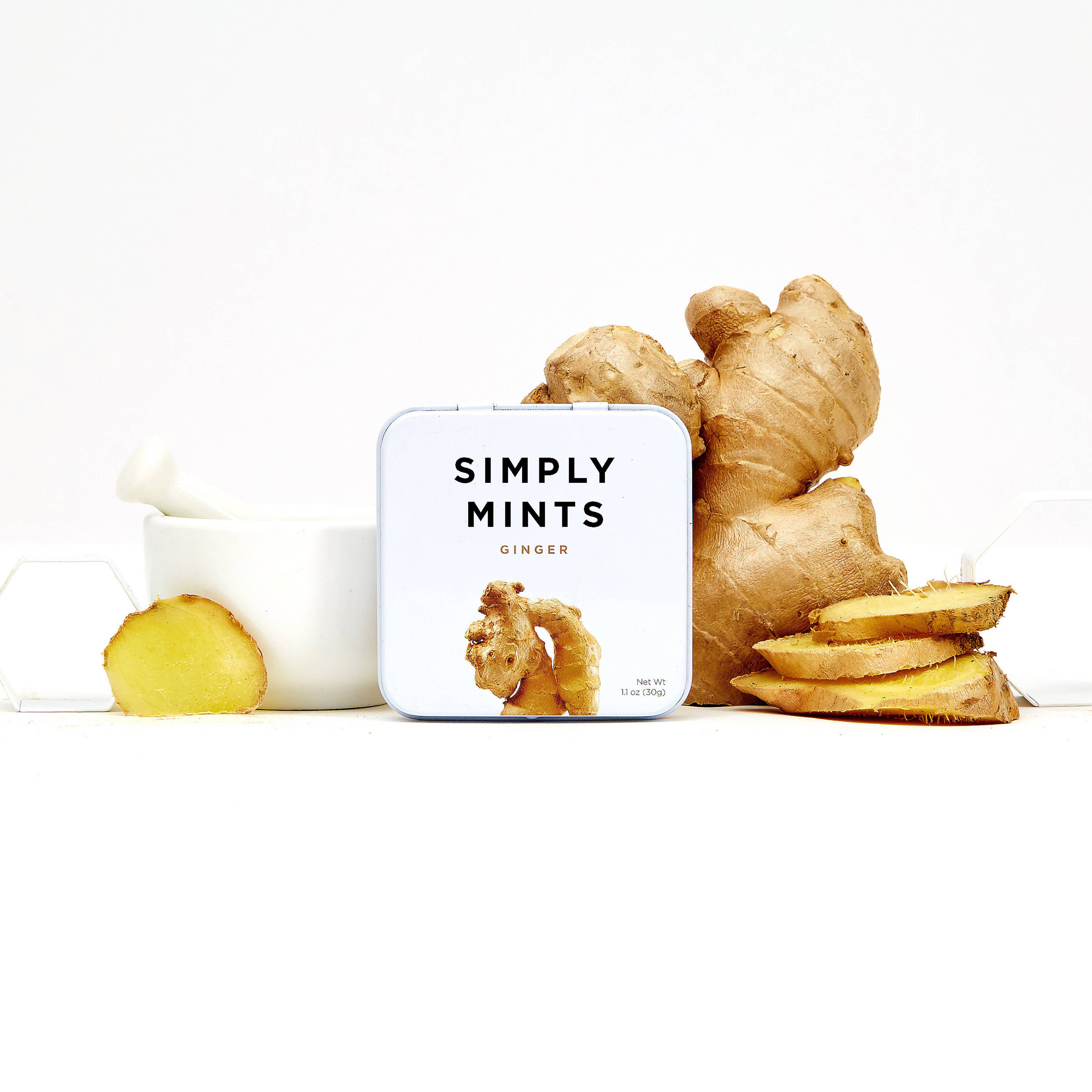 Simply Mints Ginger natural mints pack of six