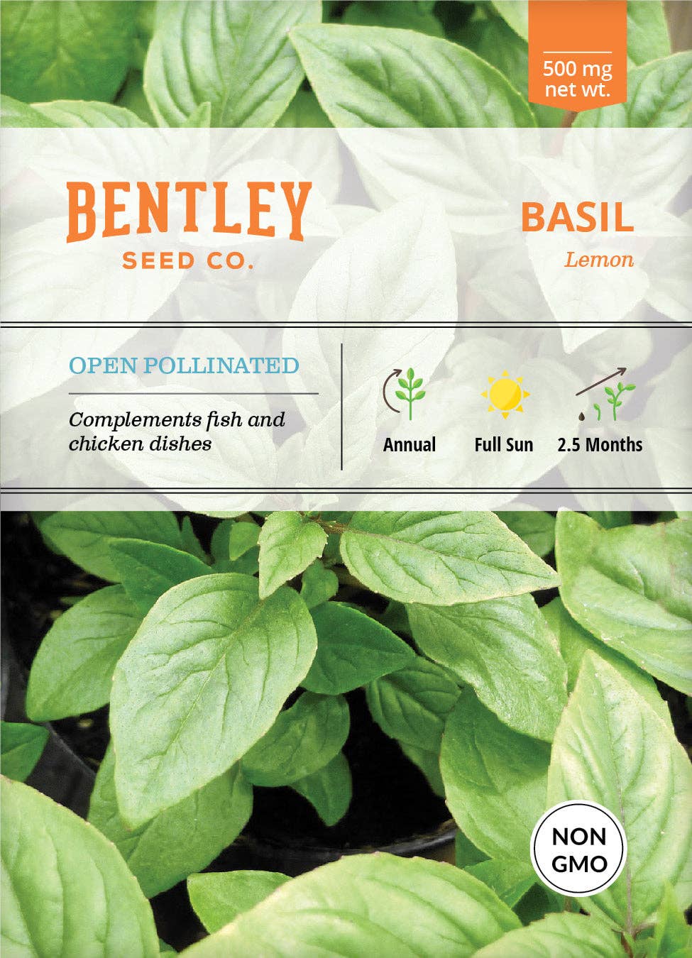 Brim Seed Co. Lemon Basil seed packet front