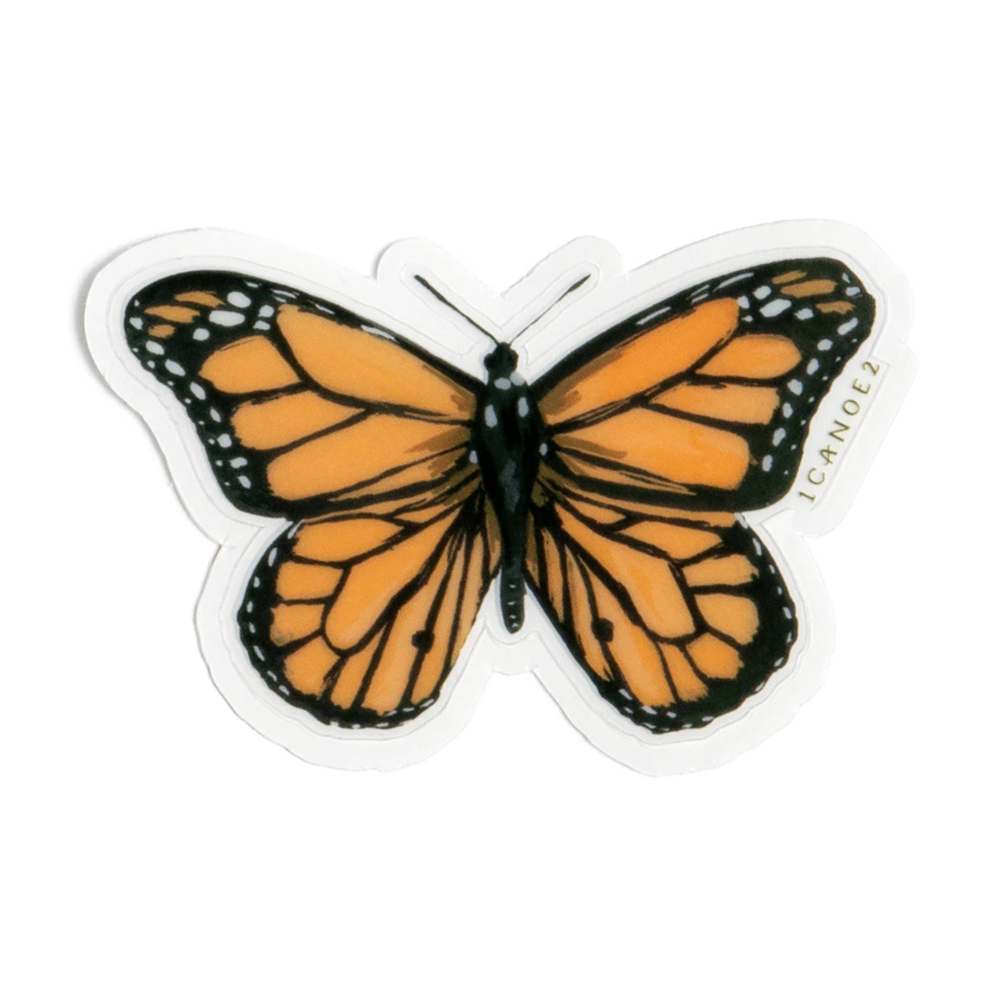 Monarch Butterfly Clear Decal Sticker