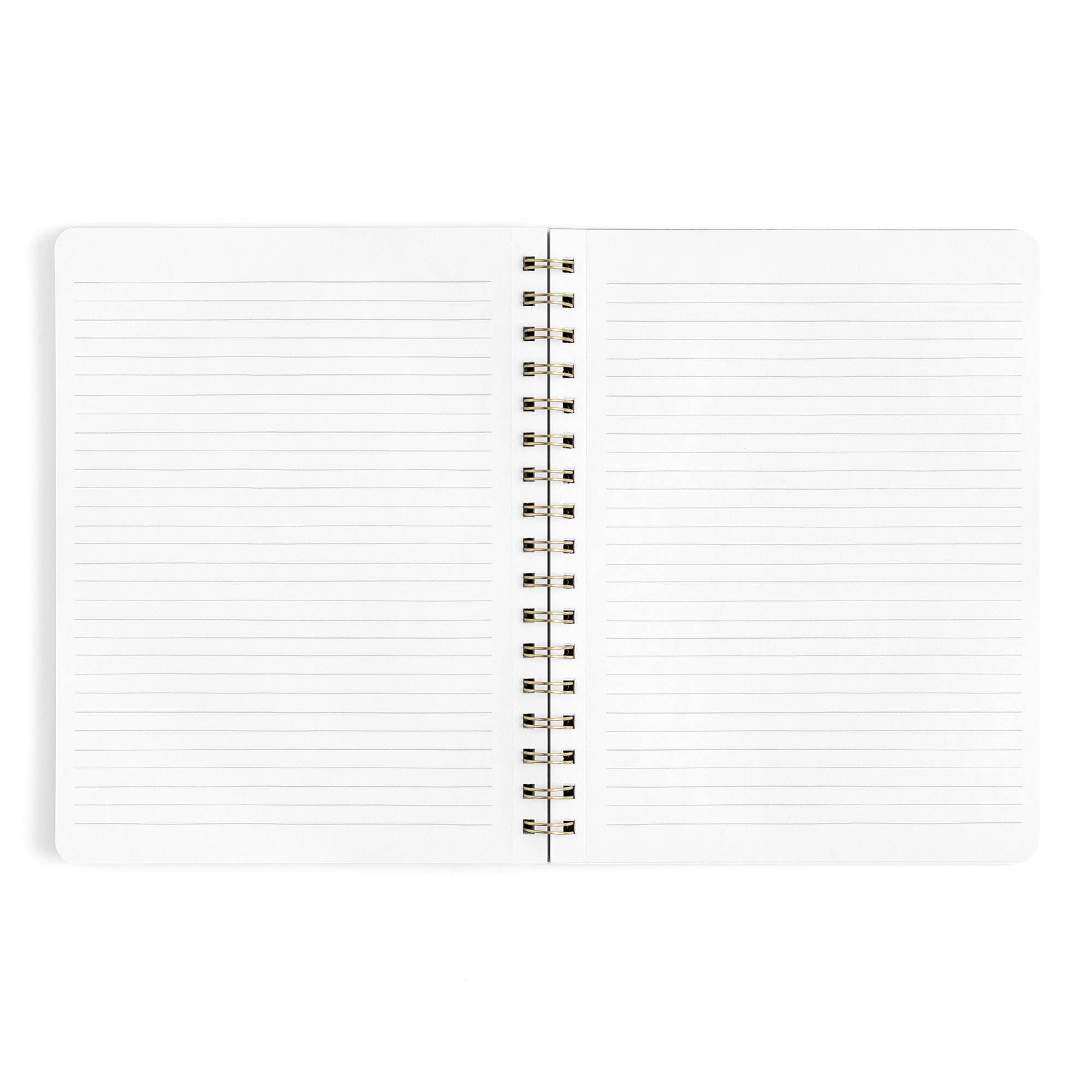 Vintage Blooms floral spiral notebook open pages view