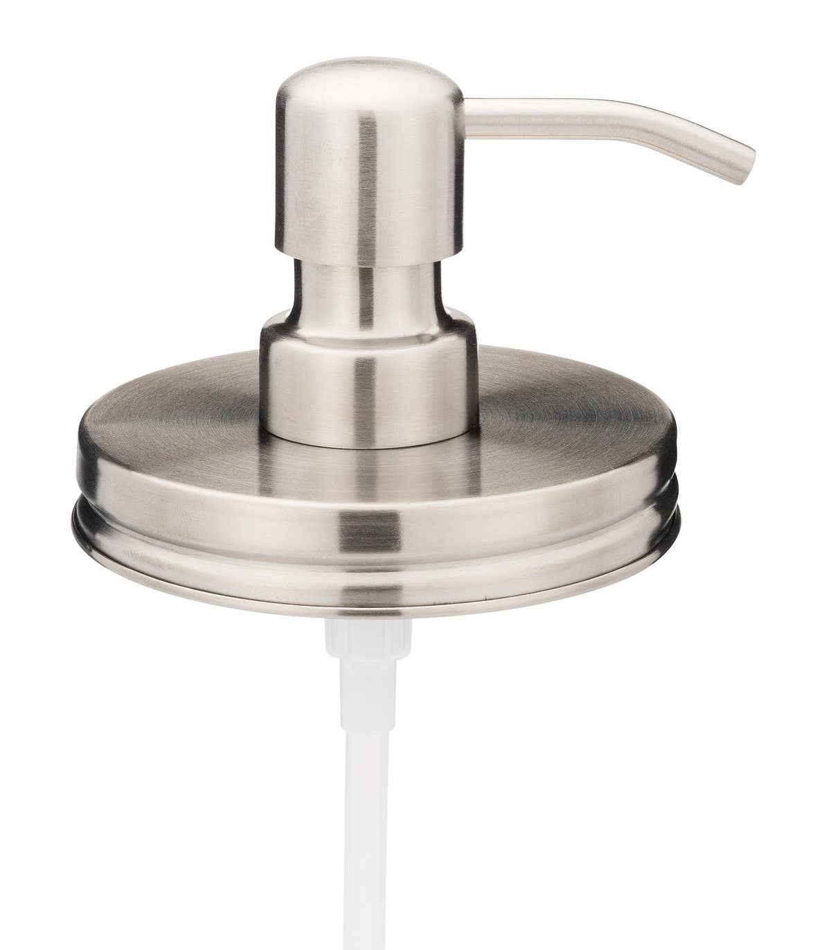 Wide mouth mason jar soap dispenser lid on jar