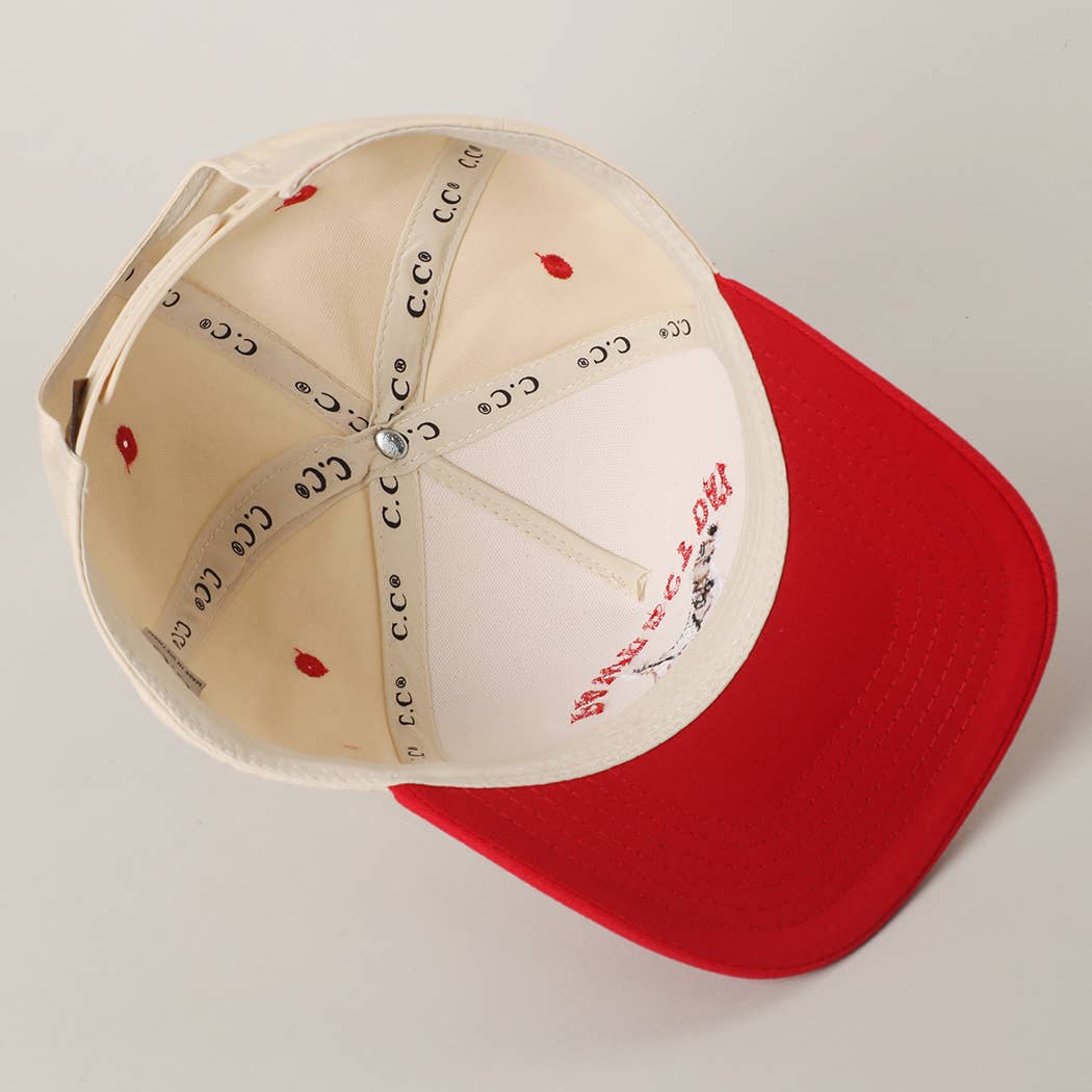 Pawfect Day beagle embroidered two-tone trucker hat angle