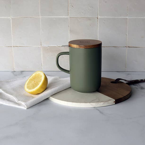 Herbal Tea Juliet Almond stoneware canister lifestyle view