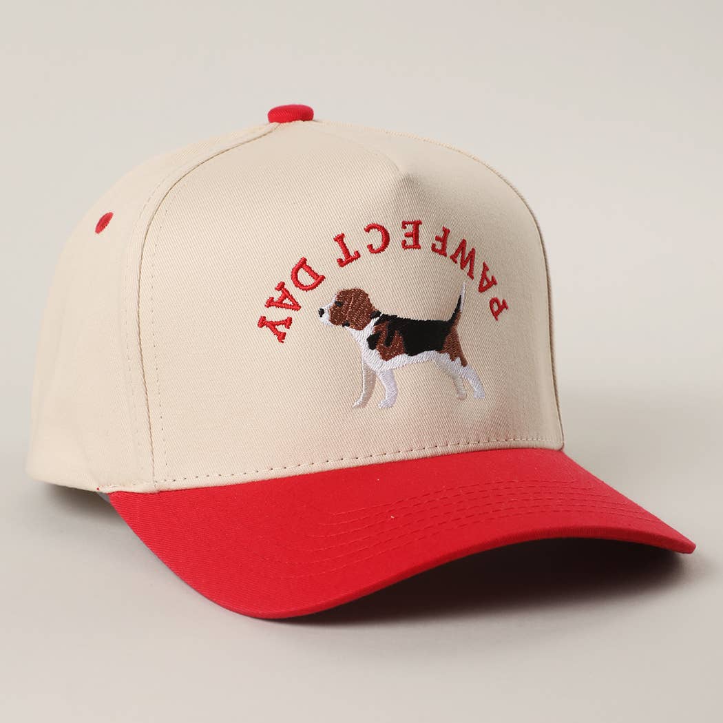 Pawfect Day beagle embroidered trucker hat additional color