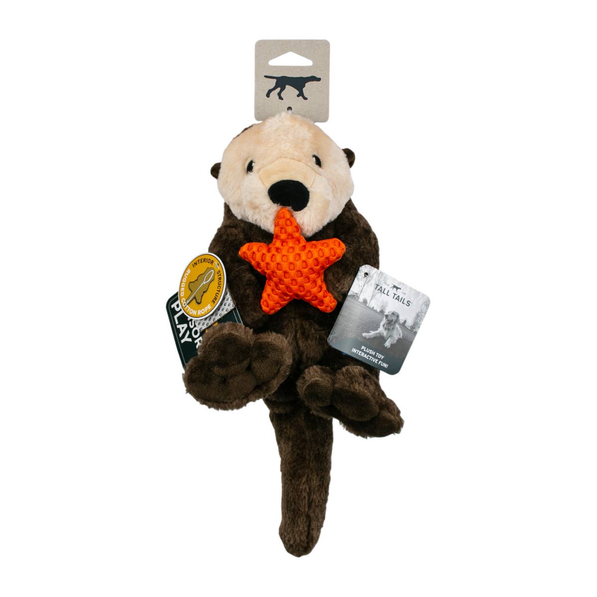 Otter Rope Body Dog Toy full length view