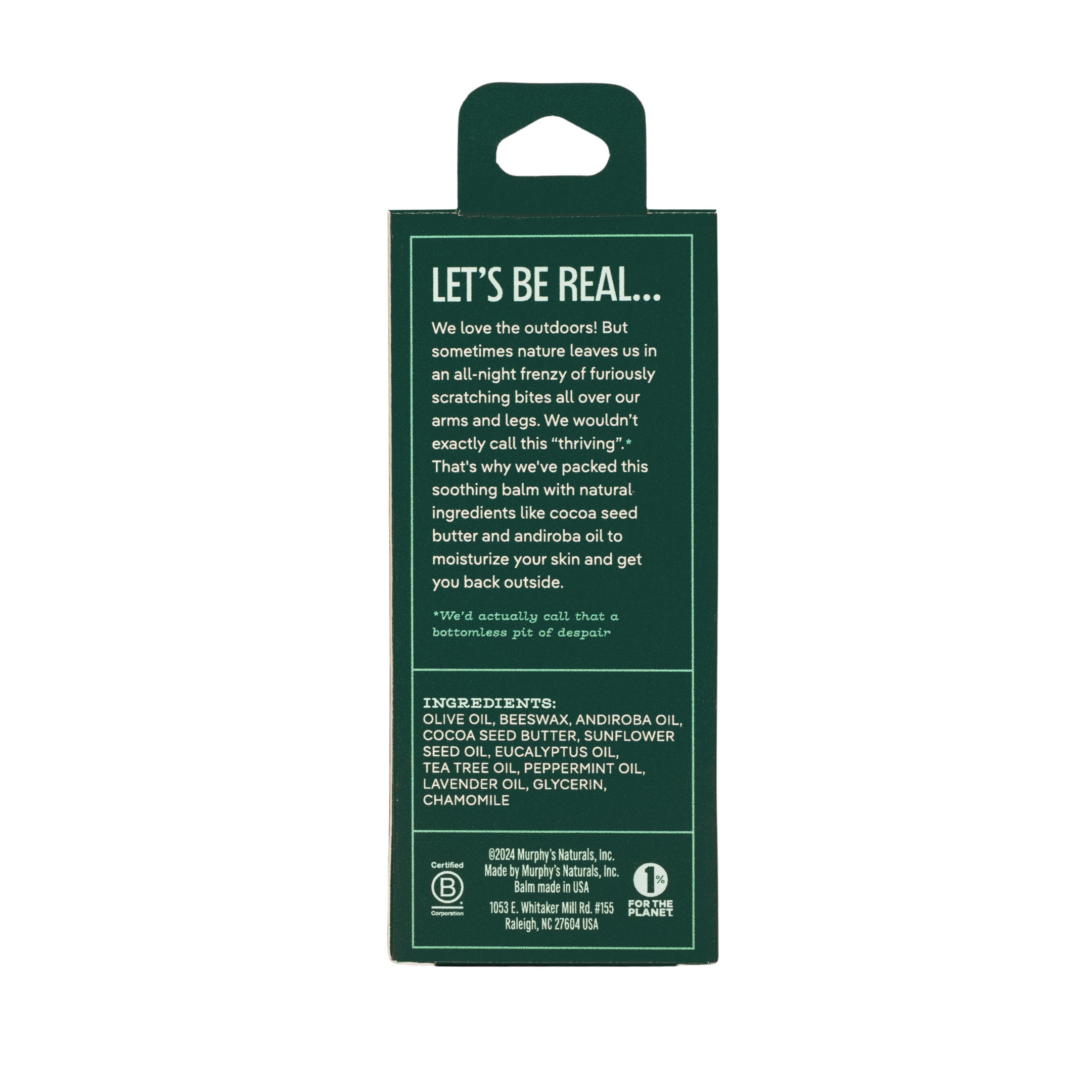 Bite Relief Soothing Balm Stick display box side view
