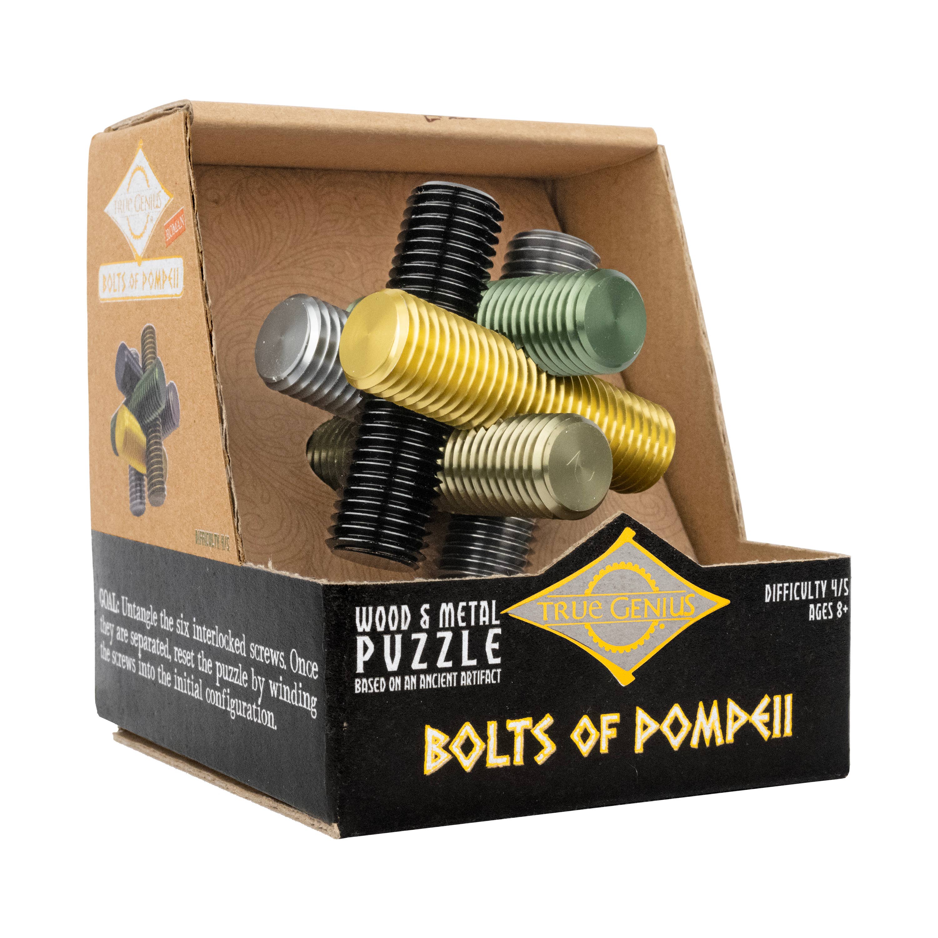 Bolts of Pompeii Brainteaser interlocking metal bolts