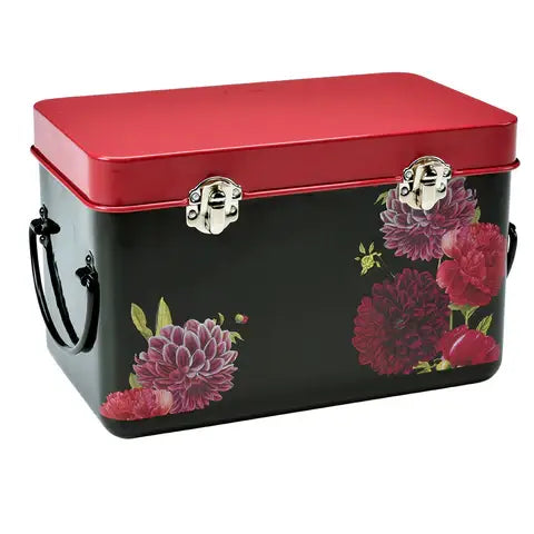British Bloom Seed Storage Tin with floral design