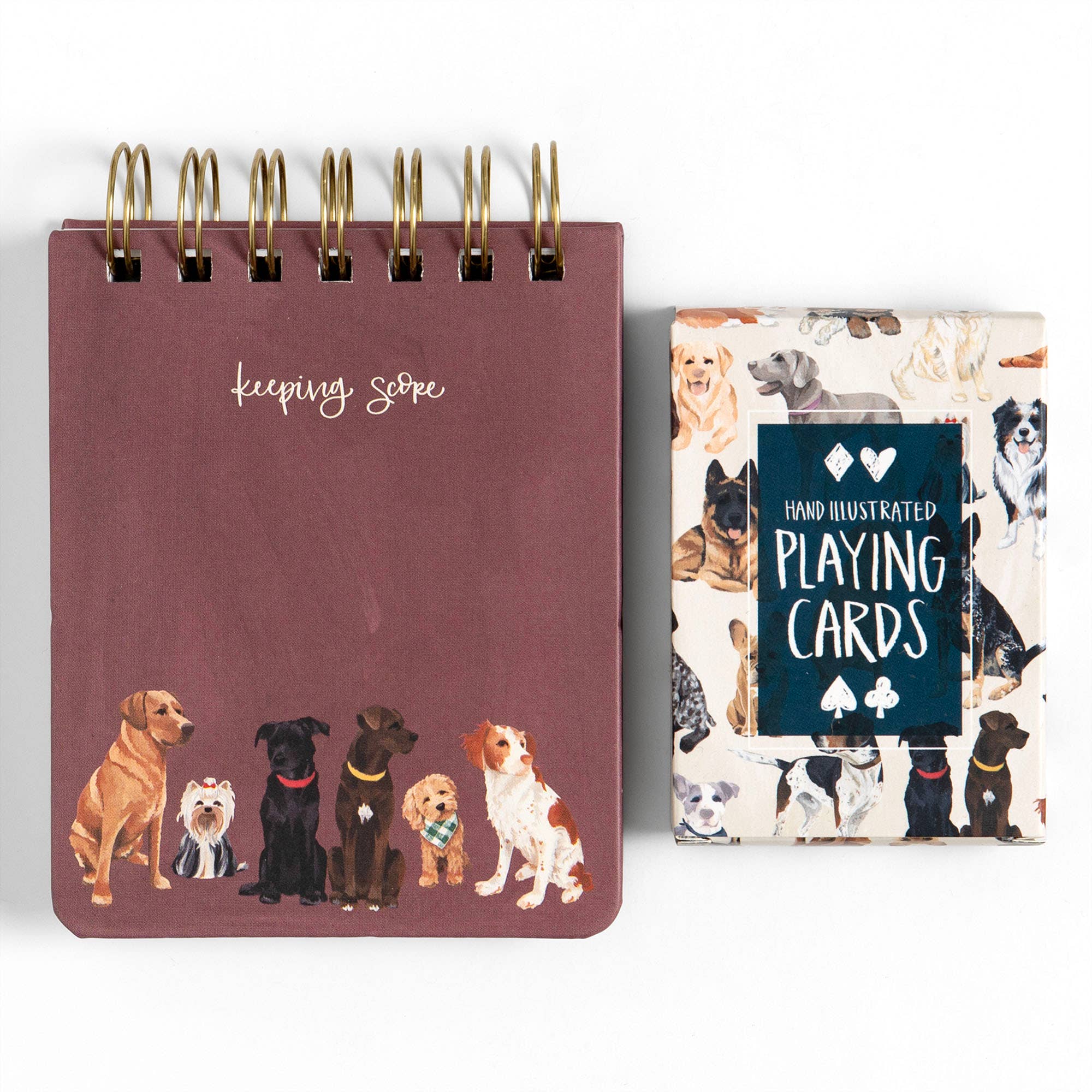 Furry Friends Dogs Playing Cards and Scorekeeping Set in box