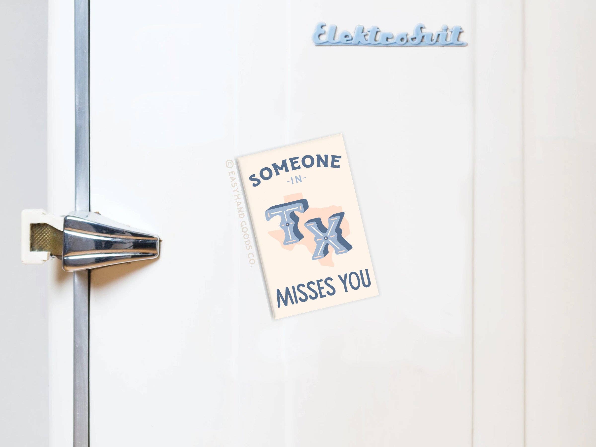 Someone in TX Misses You magnet displayed on packaging