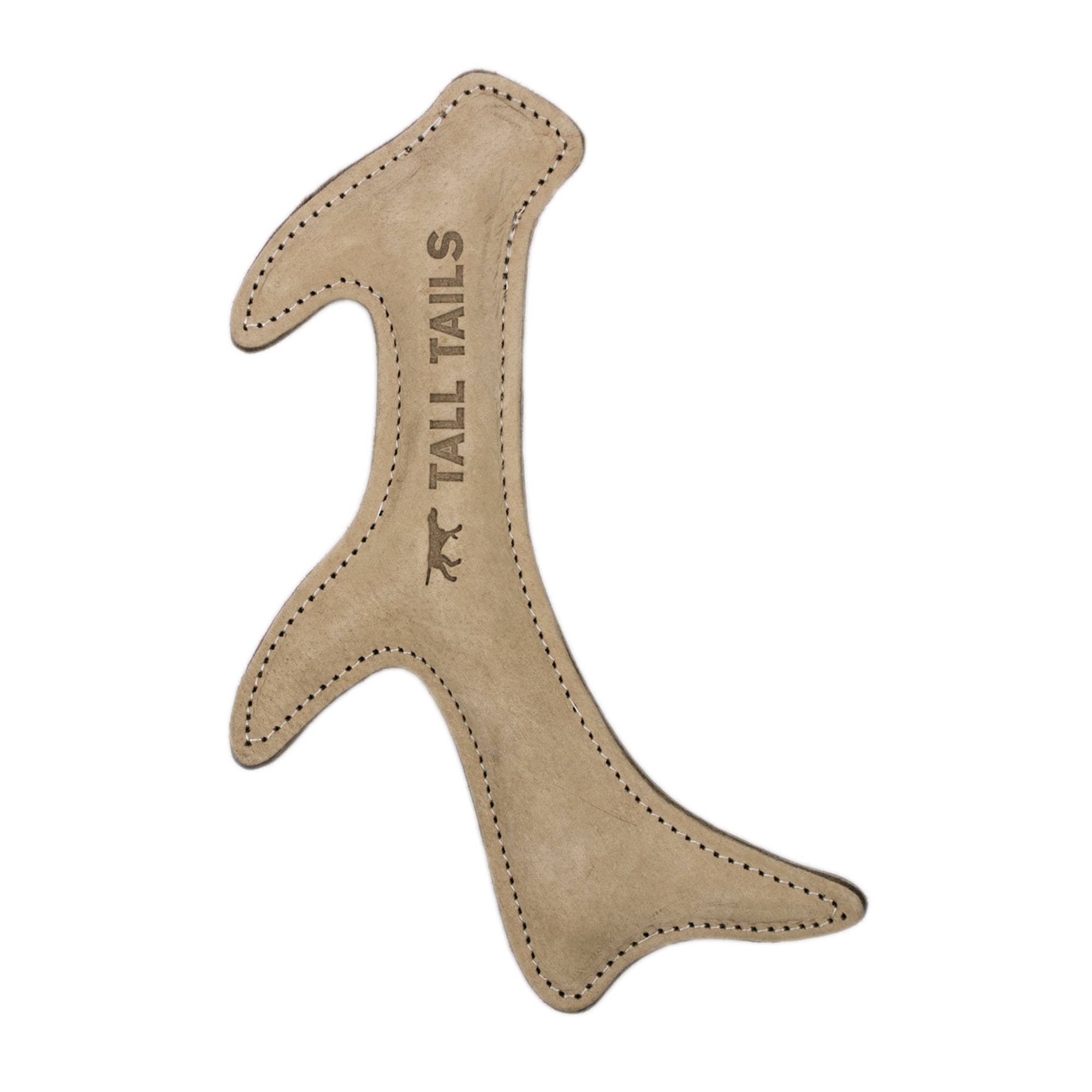 Tall Tails Leather Antler Dog Toy close-up texture detail