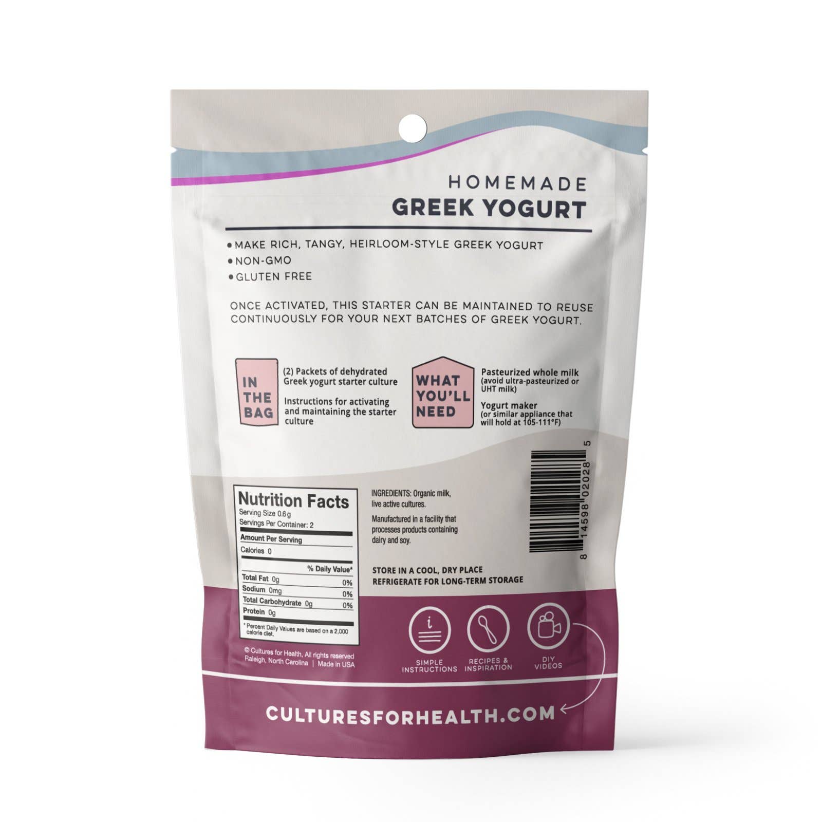 Greek Yogurt Starter Culture package front view