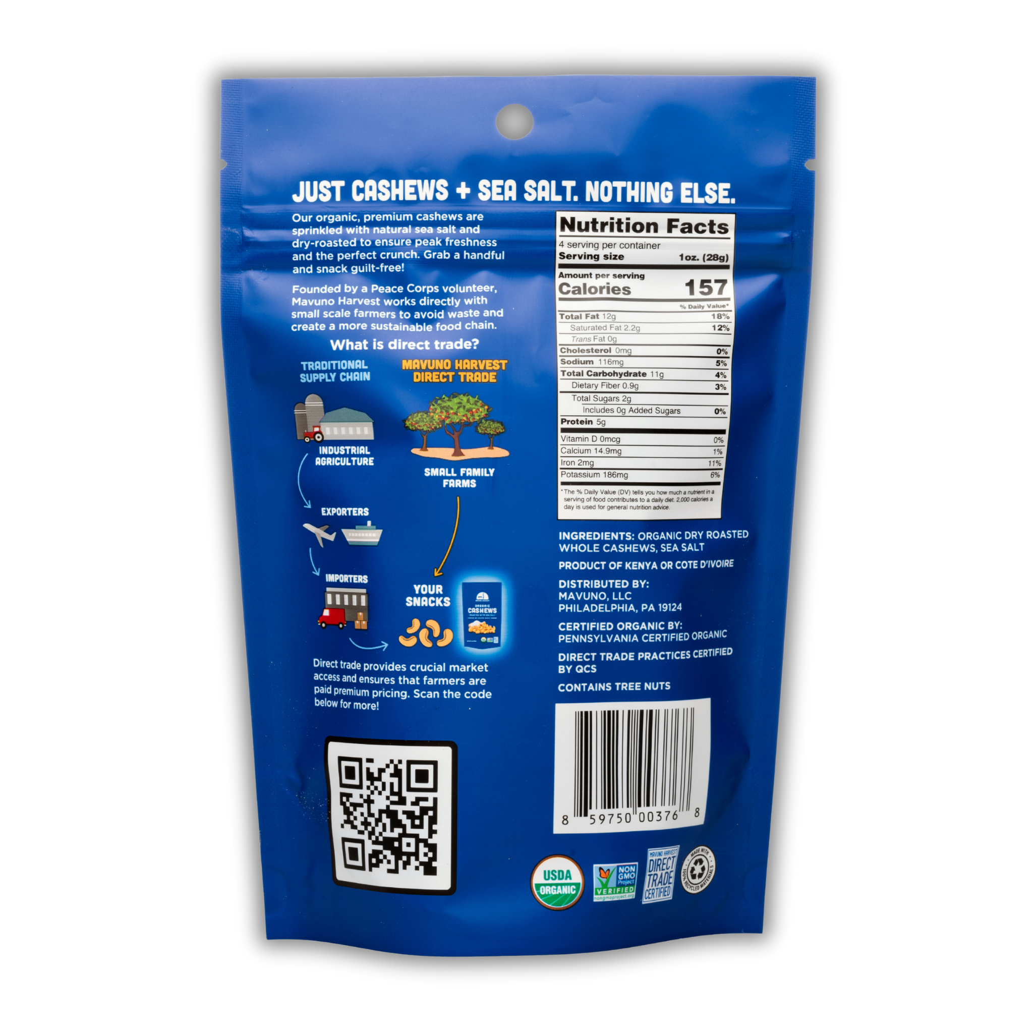 Organic Roasted Cashews with Sea Salt