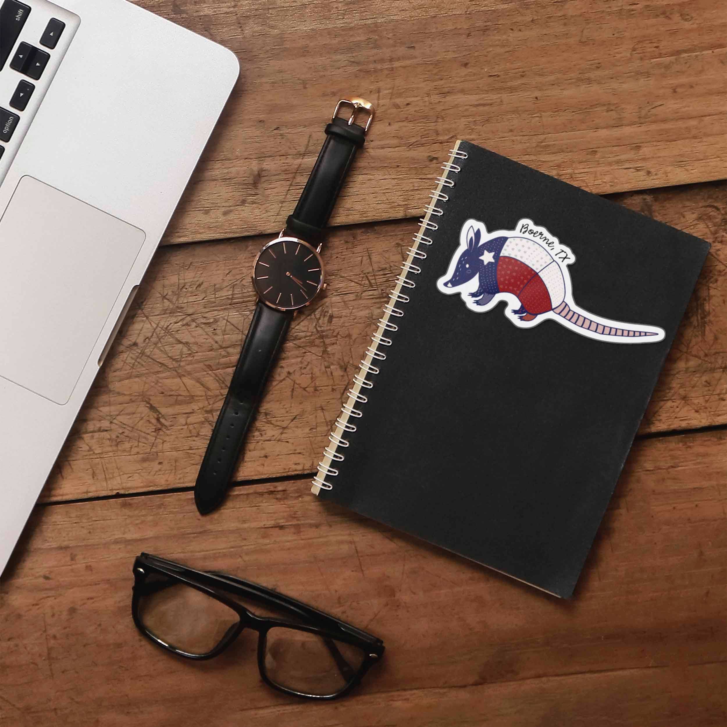 Custom Texas Armadillo Sticker - TX Name Drop Decal
