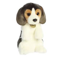 Aurora plush Beagle stuffed animal with toy bone