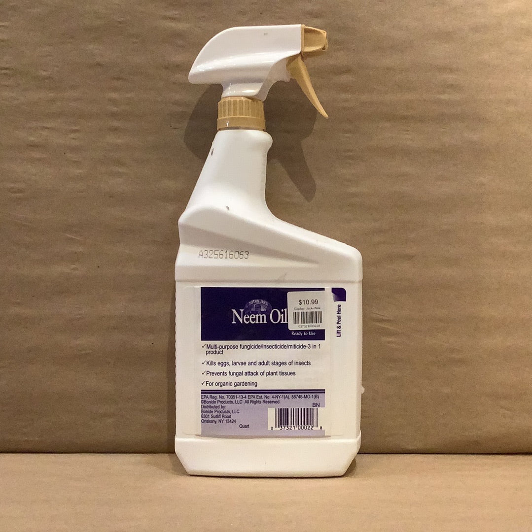 Captain Jack Neem Oil ready-to-use product label