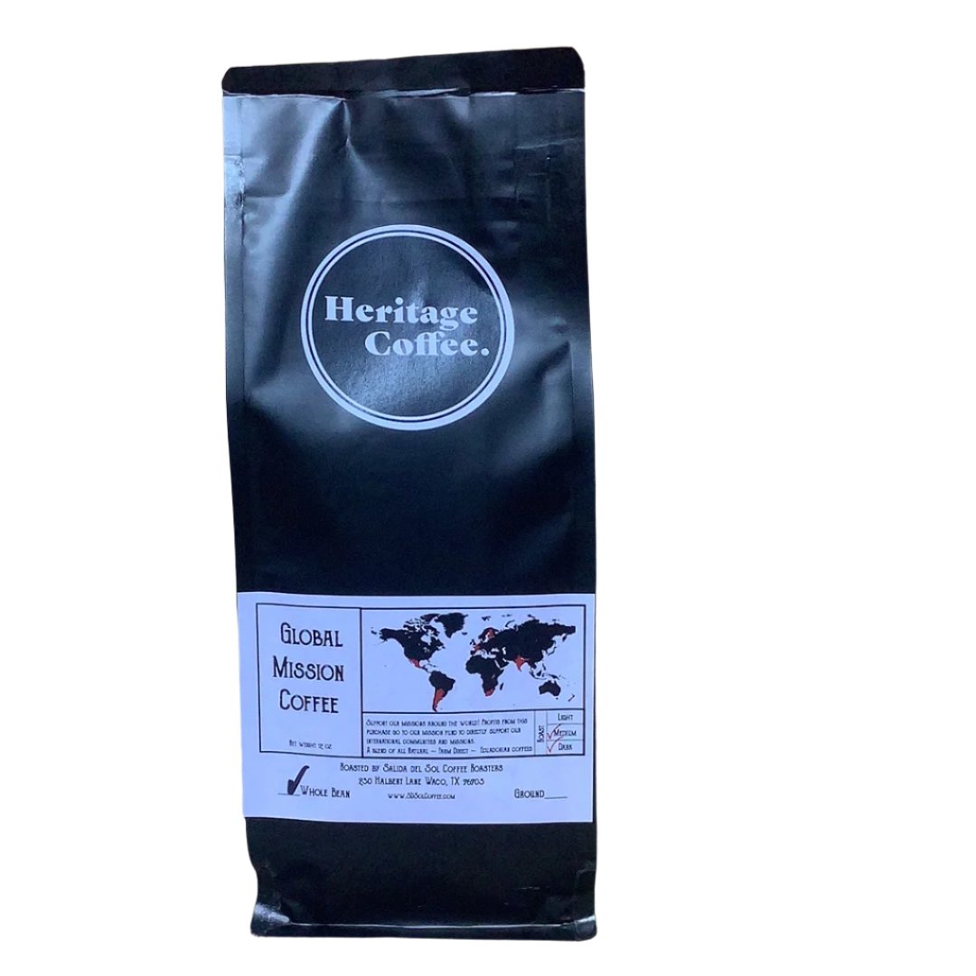 Heritage Coffee whole bean craft roasted bag