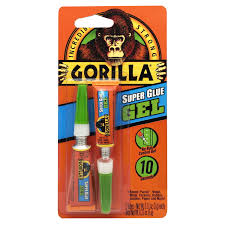 Gorilla Super Glue Gel 2-pack tubes with 10-second bond