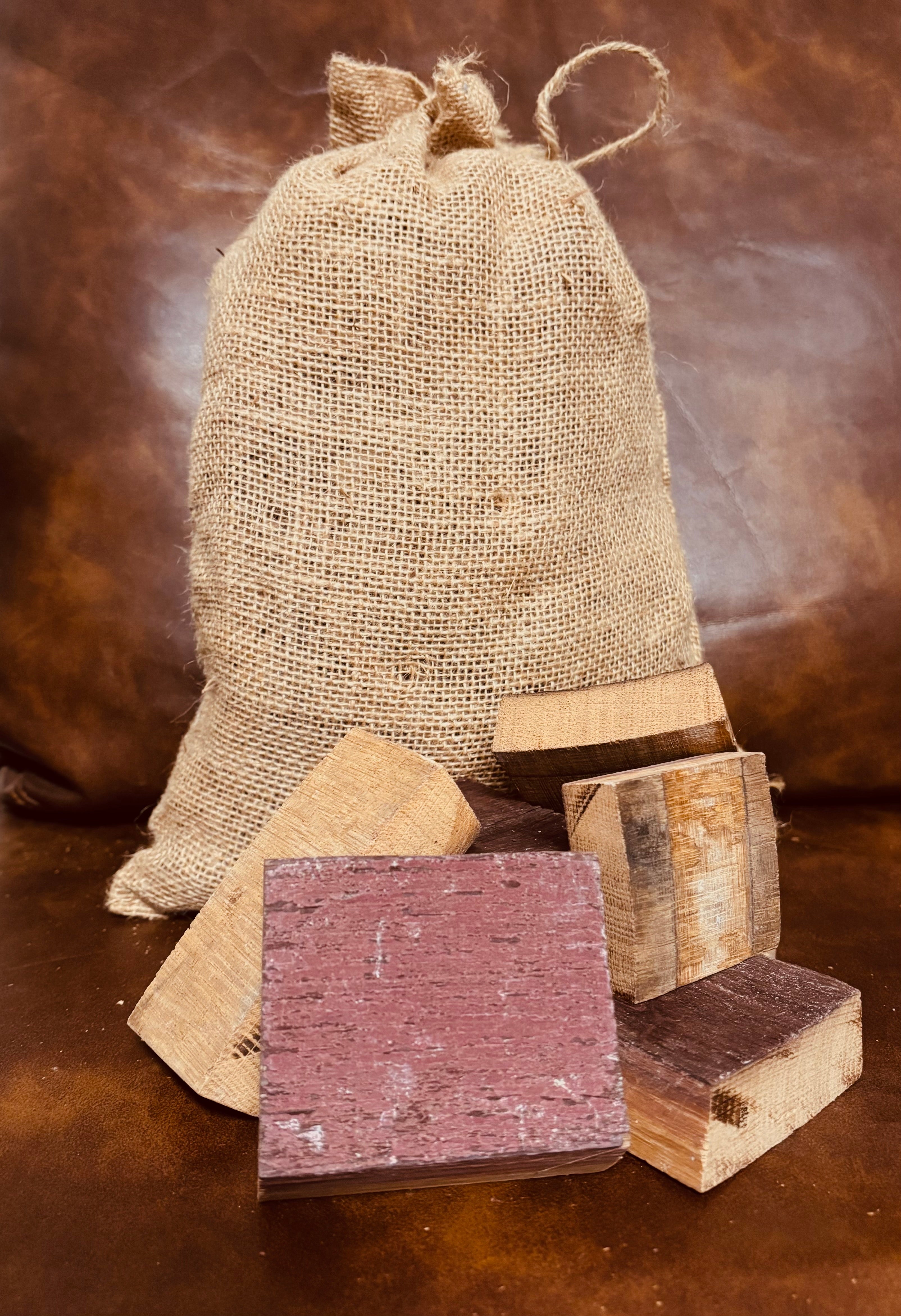 Wine barrel oak smoking wood close-up