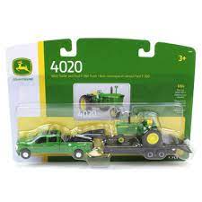 TOMY John Deere 4020 with trailer and Ford F-350 truck set
