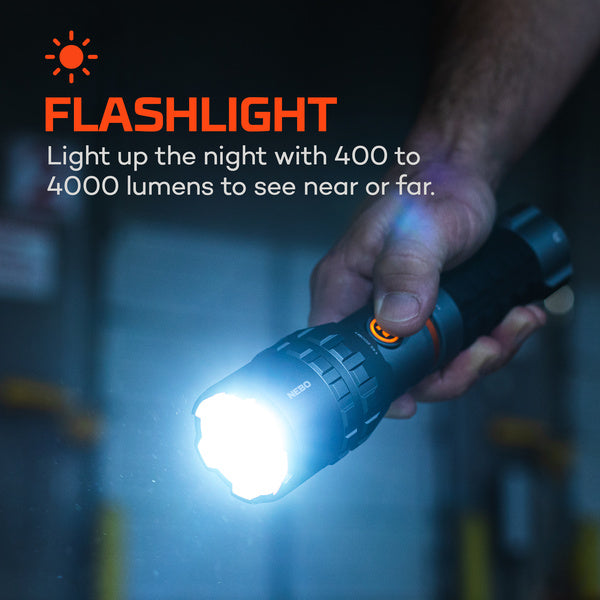 Nebo Slyde King 4K flashlight side view