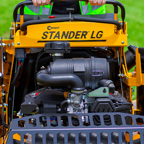 Wright Stander LG riding mower wheel detail